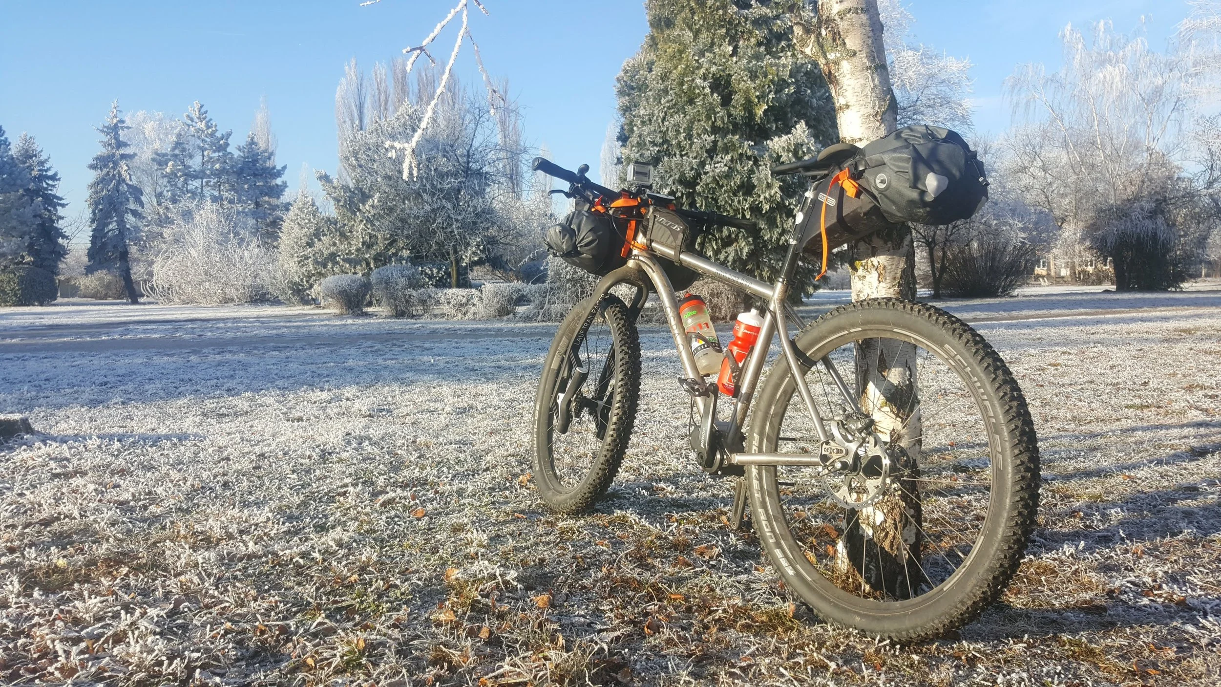 3. January 2017. Ready for take-off on day 2, - Komárom at the border from Hungary to Slowakia