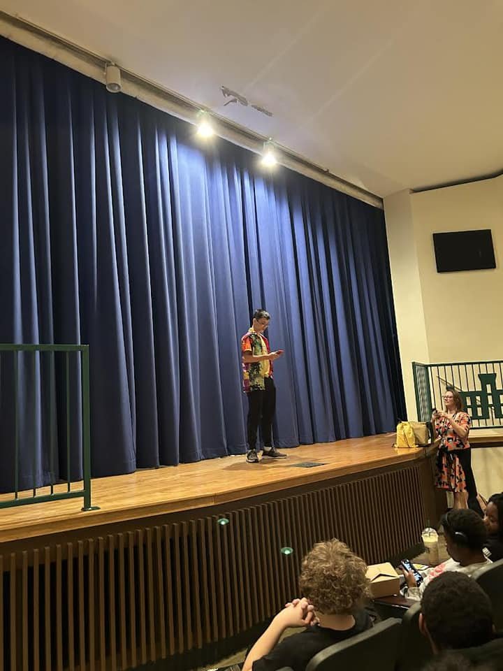 Student performs at the poetry slam at KSU.
