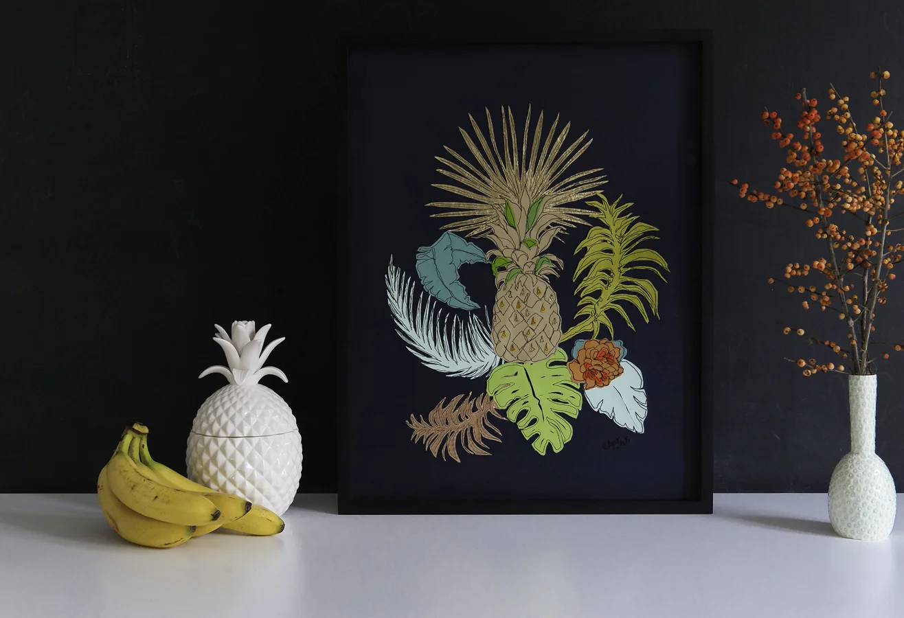 Pineapple | 60cm x 80cm Wallpaper/ Embroidery