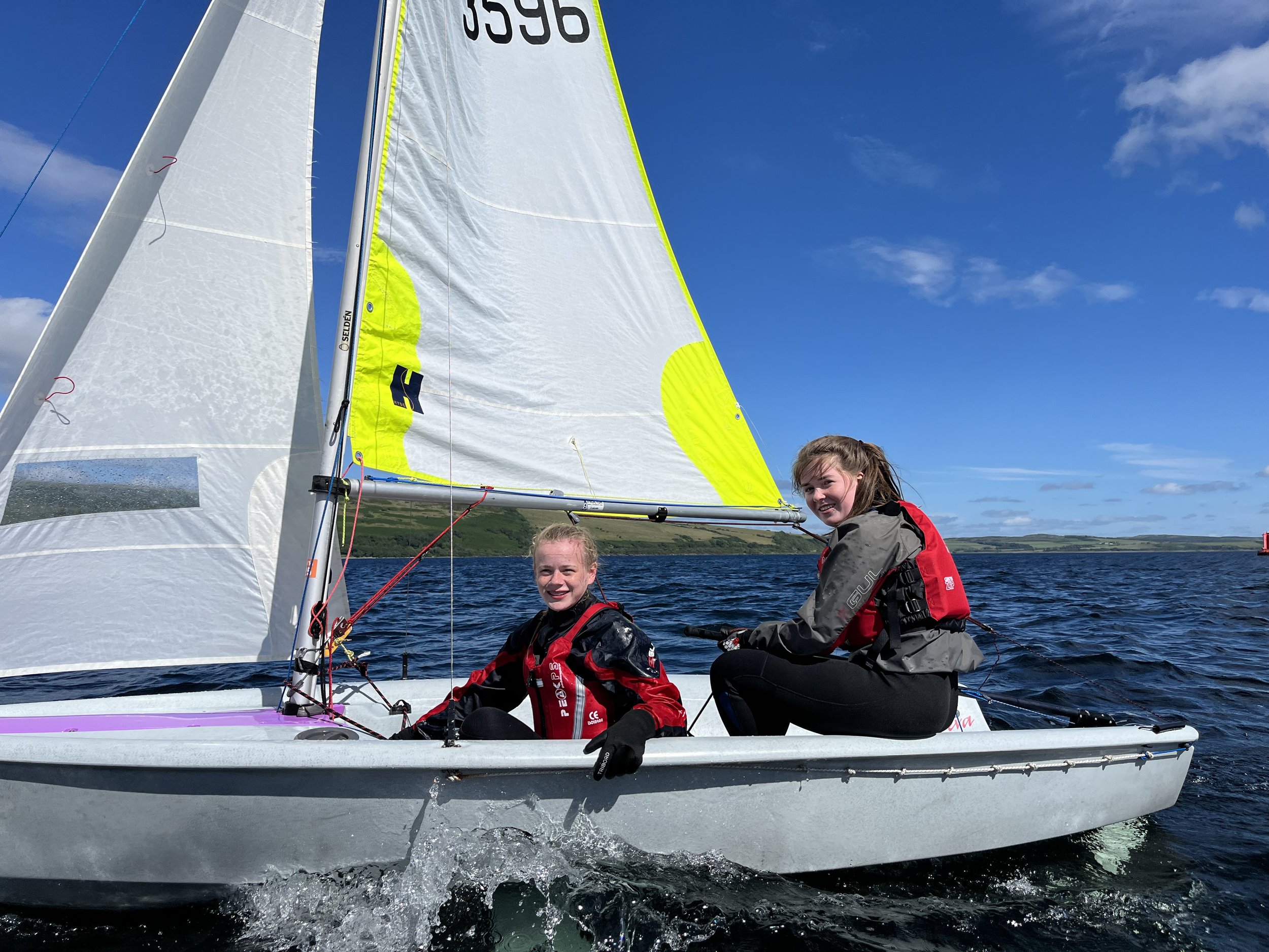 Sail training in the bay at Carry Farm