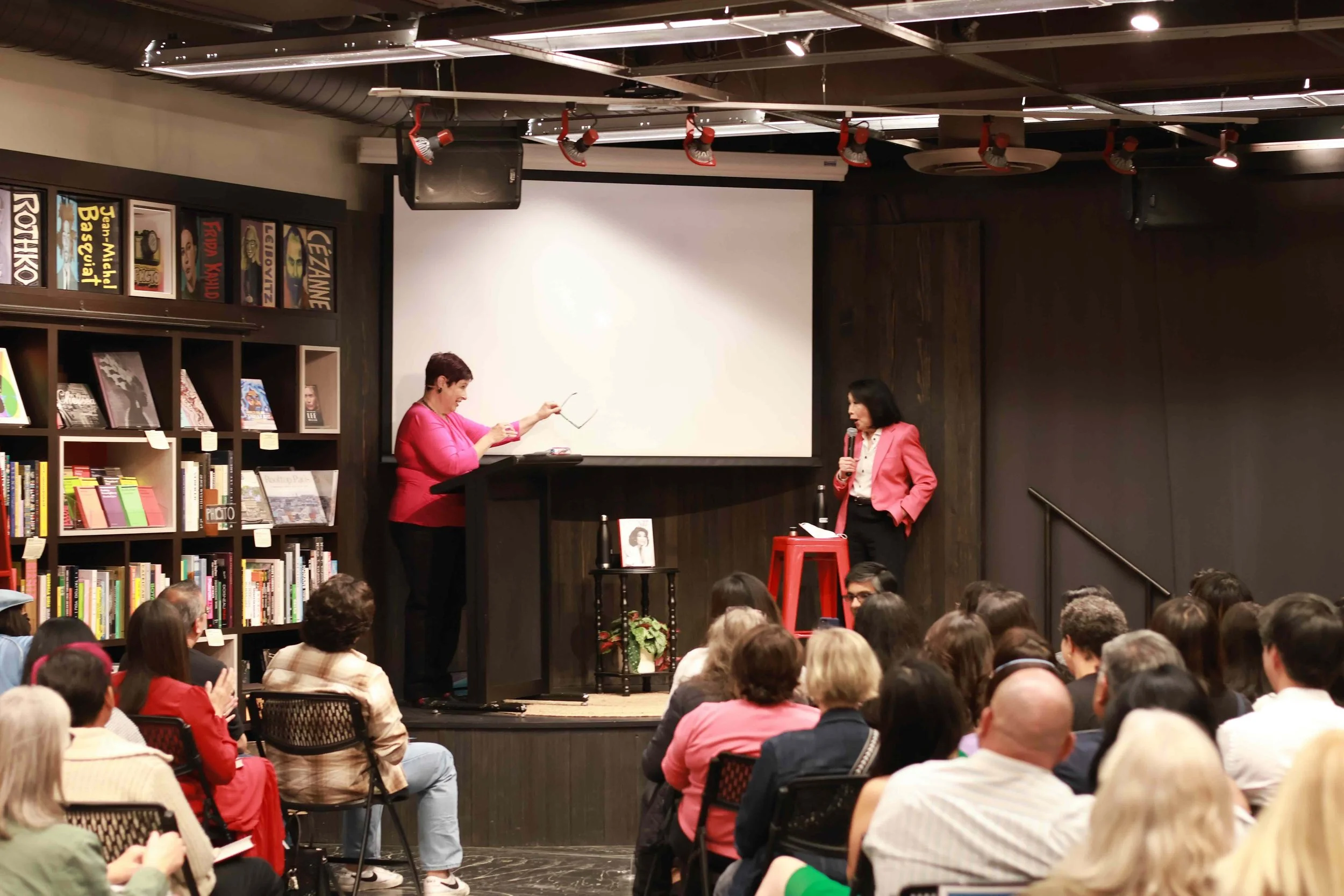Connie Chung with Angie Coiro