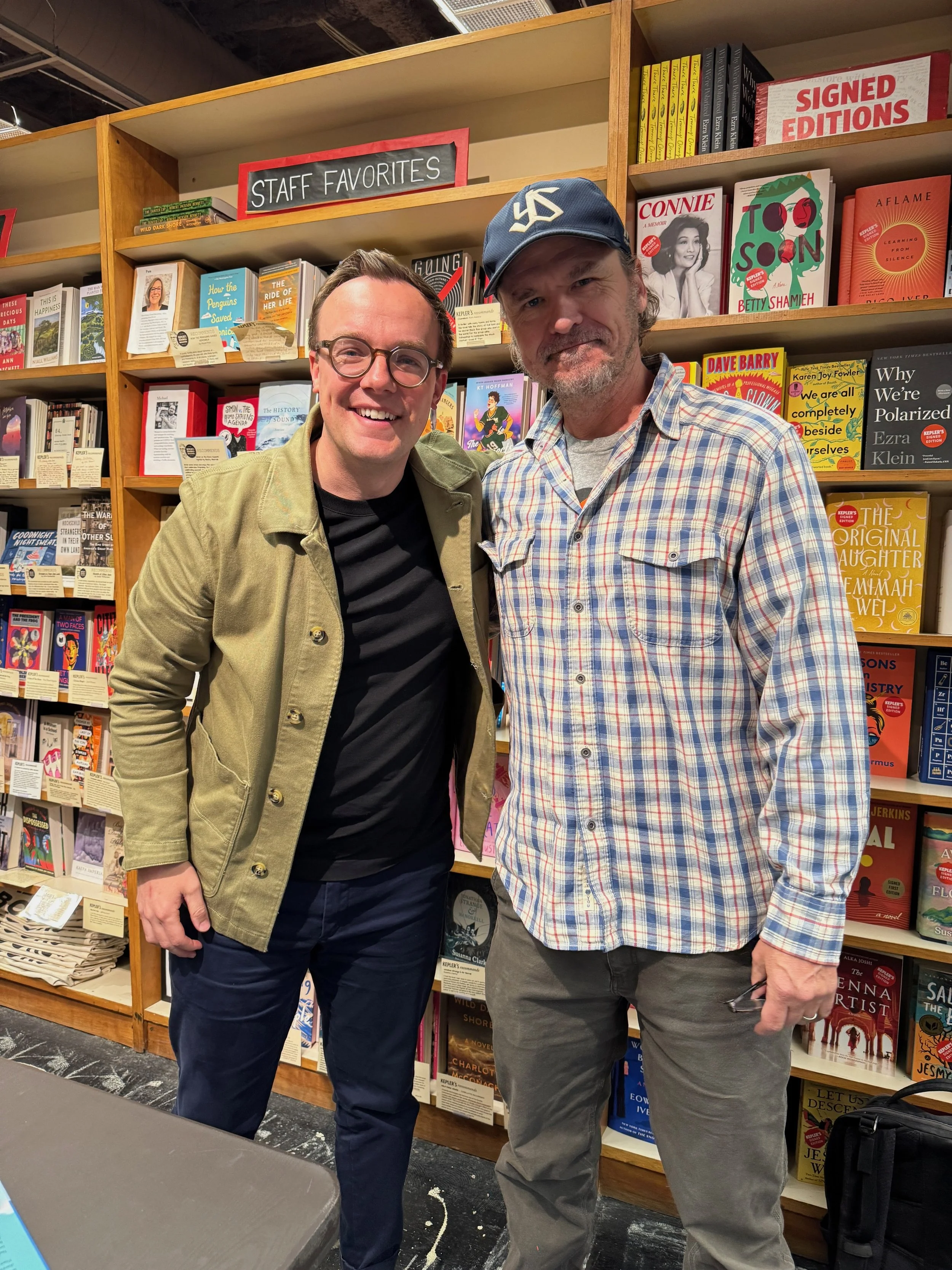Chasten Buttigieg with Dave Eggers