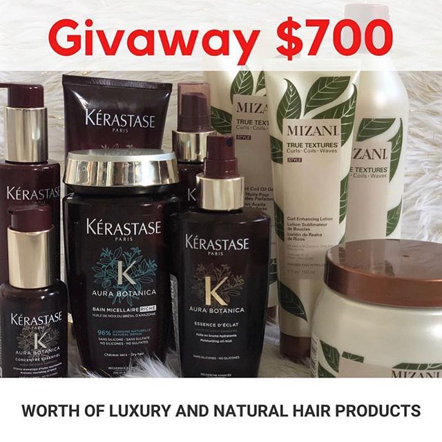 Today is the last day for this giveaway. Don&rsquo;t miss the last chance to win these amazing natural products ❤️
******
To enter the giveaway
******
1.  Follow @hairdotcom
2.  Like the last video I posted on my page 
3.  Comment on the video with h