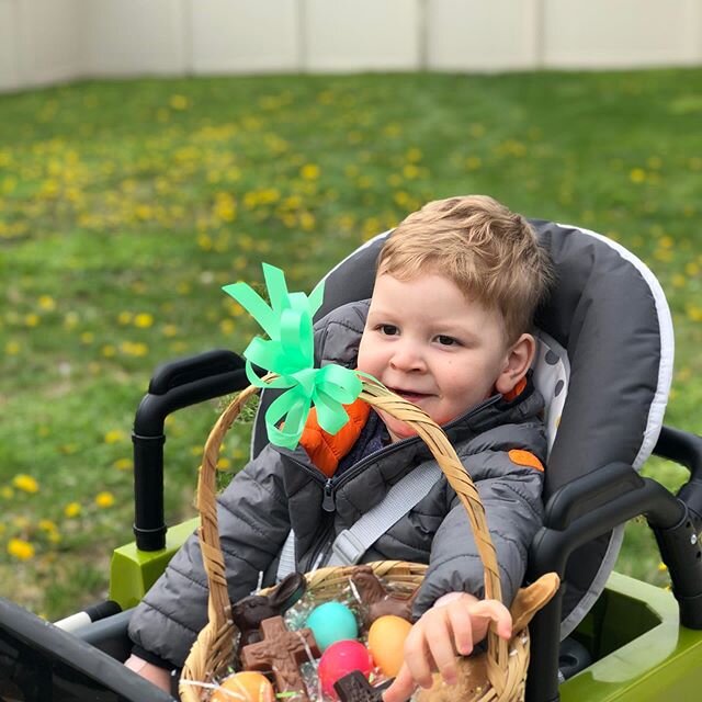 Happy Easter from a boy with an infectious laugh and a new Jeep, a mom with the best art skills and a great helper, and a dad who can still go 10/10 after all these years.