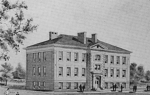Architectural drawing of Classroom Building, 1910.