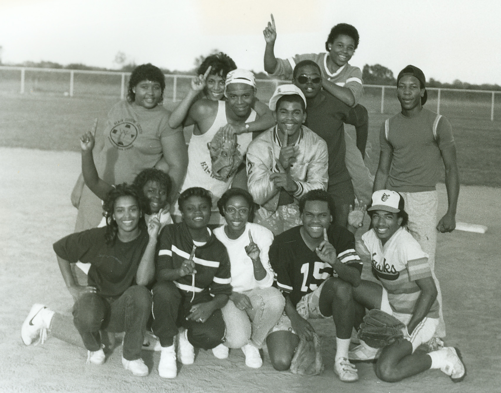 Black Student Society softball team 1985
