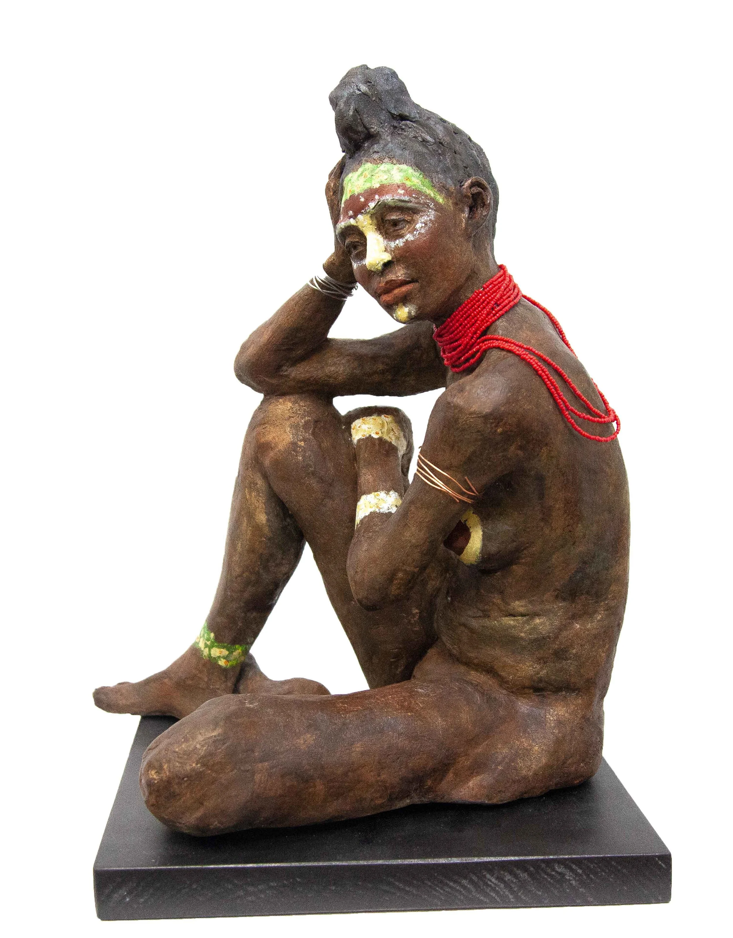 LaToya High Fired Clay w/ Found Objects and Patina 29” x 35” x 8”