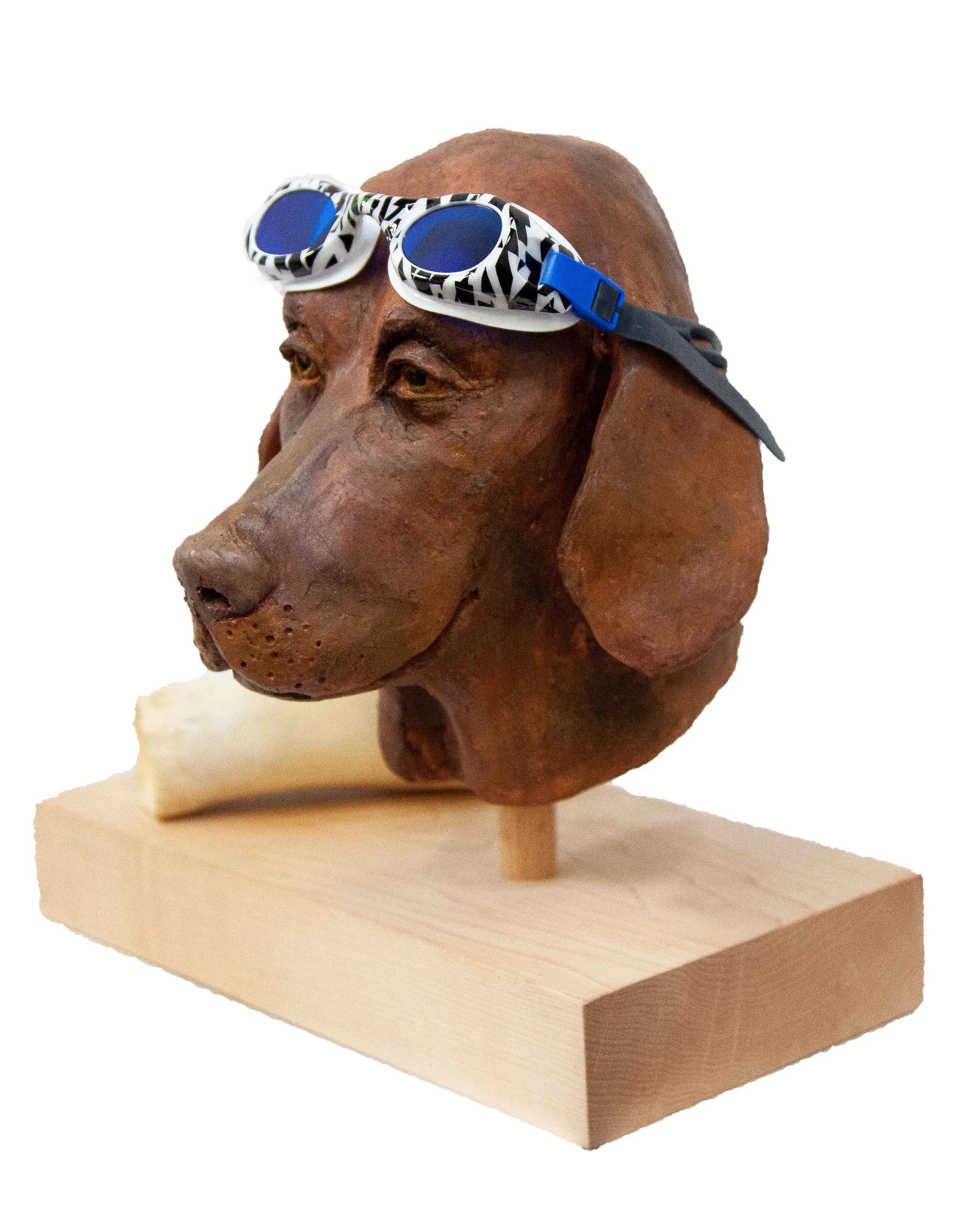 High Fired Clay w/Found Objects and Patina 10” x 12” x 4”