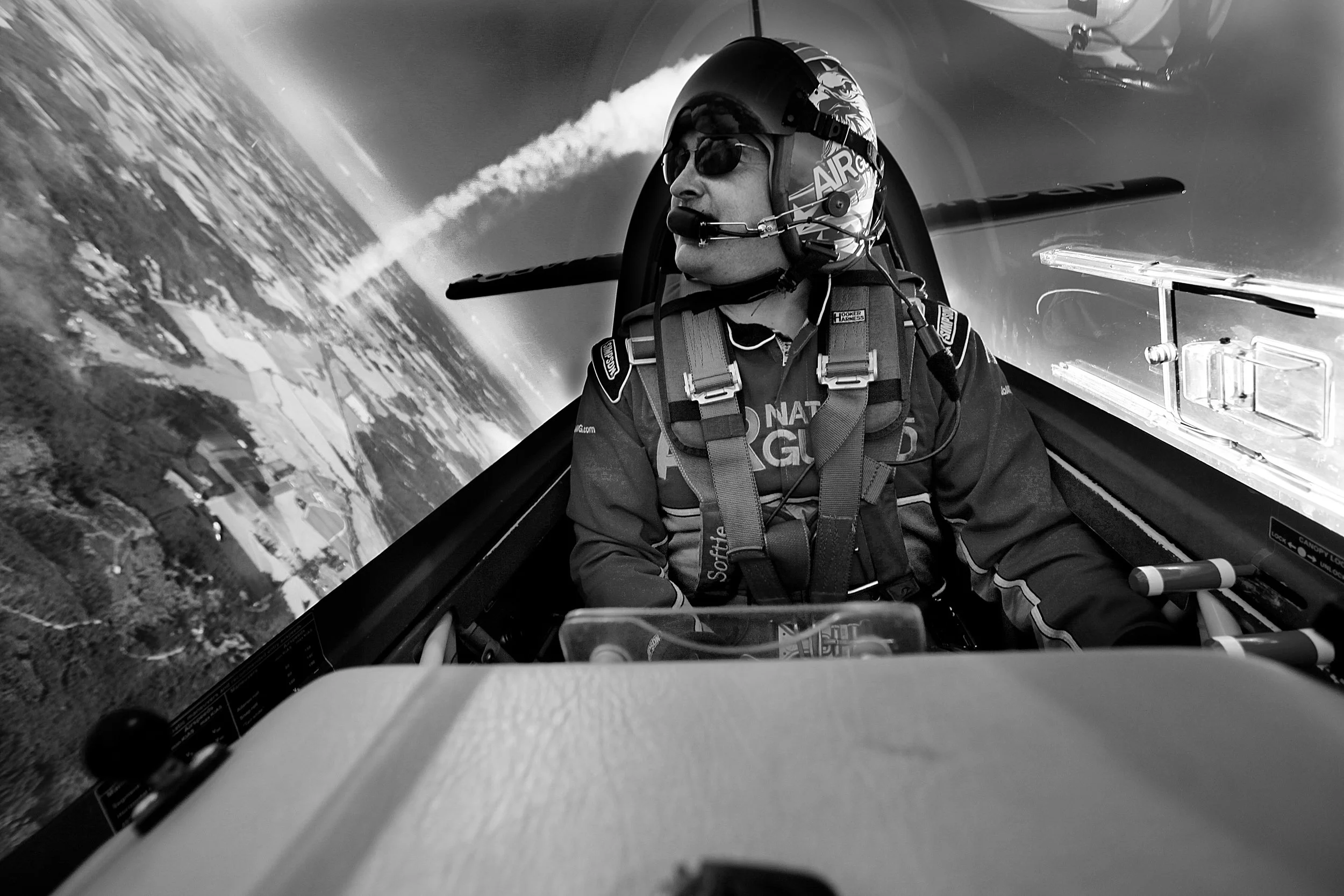 Lieutenant Colonel John Klatt flies in preparation for an airshow over Portland, OR. 