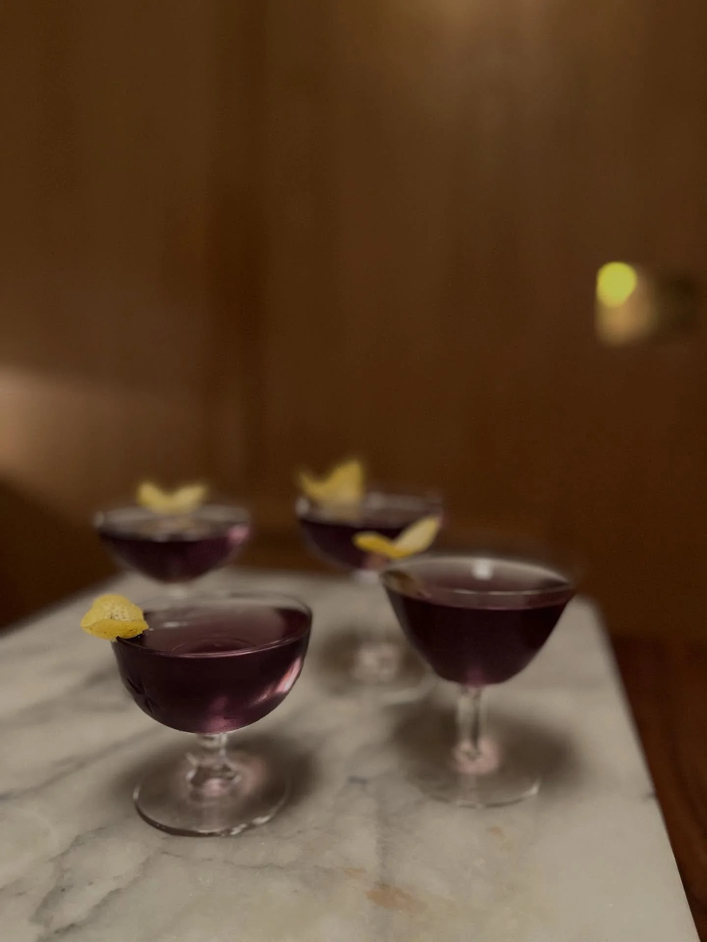 Happy Friday! It&rsquo;s been a while since we posted a #tailoredtipple this is a moody one to go along with today&rsquo;s moody weather.

Arsenic and Old Lace

2 oz gin
3/4 oz dry vermouth 
1/4 oz cr&egrave;me de Violette 
1/4 oz Absinthe

Tip, use 
