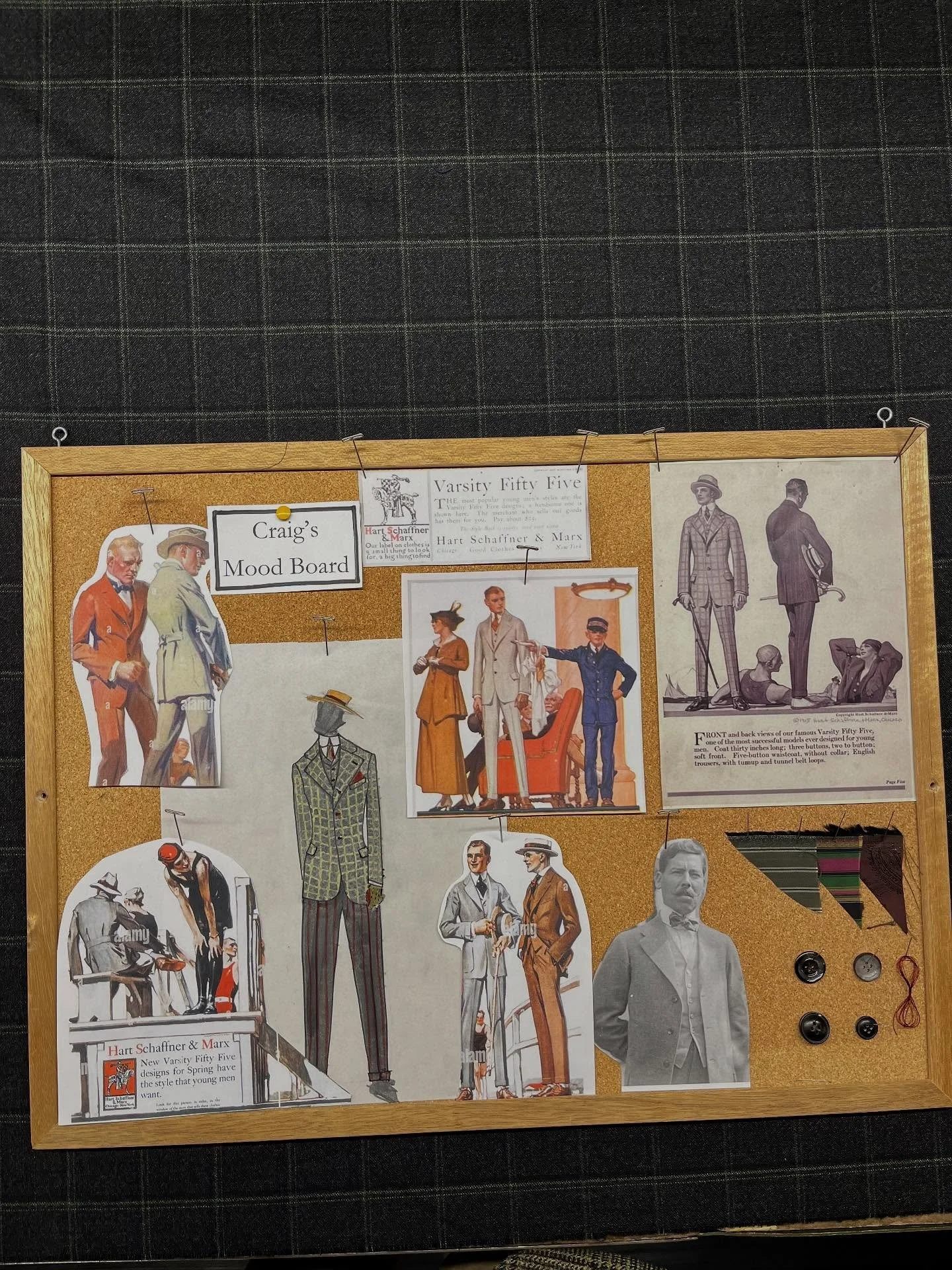 Each month one of our tailors makes their top choice from our newly opened Ruby Room fabric library and proposes a potential theme and design. Here is our Monthly Mood Board December 2025 edition.

Craig has been looking at and dreaming of a specific