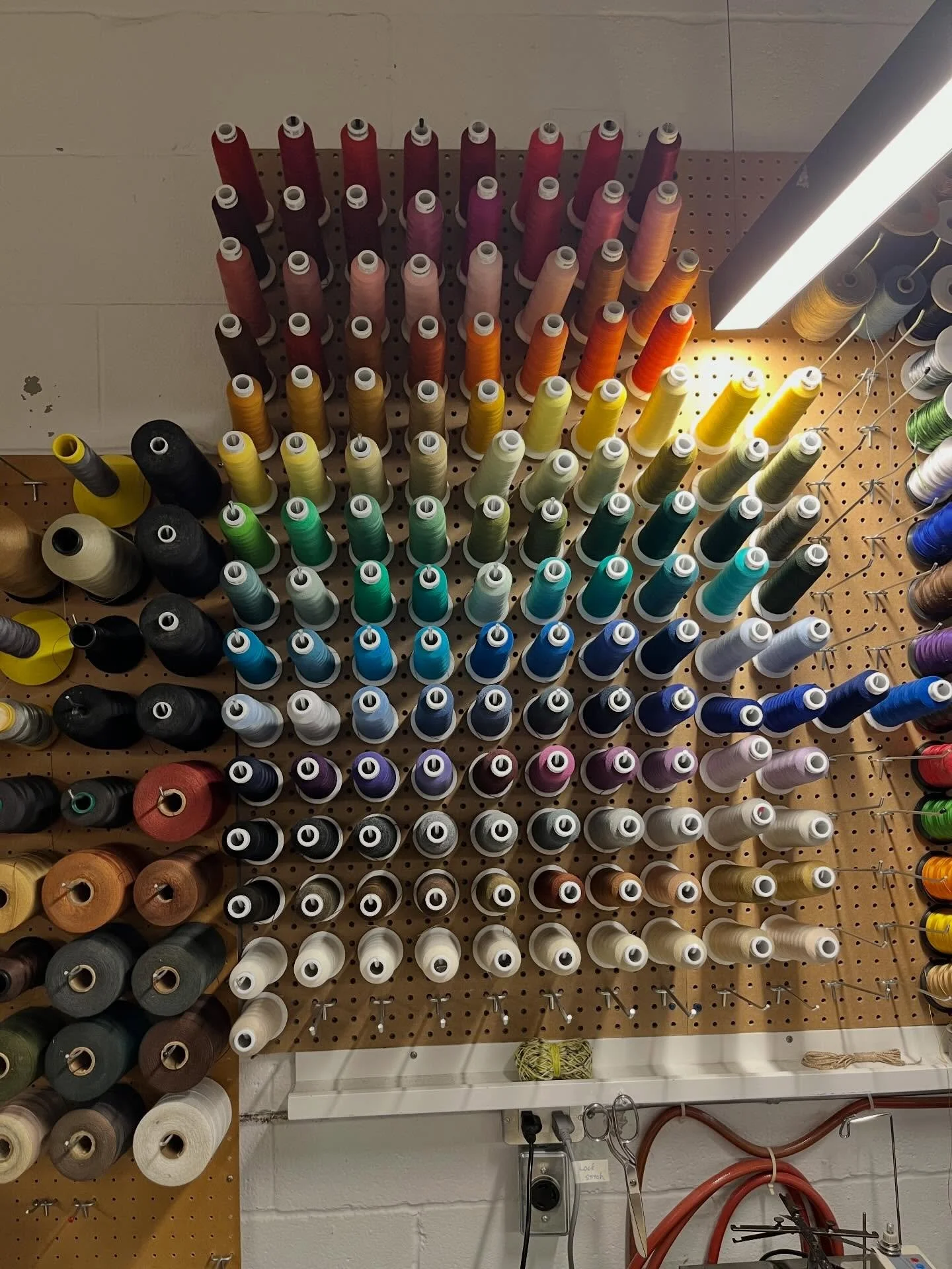 Just stocked up on thread for our chainstitch embroidery machine  #chainstitched #cornely #embroidery #chainstitchembroidery #tailor