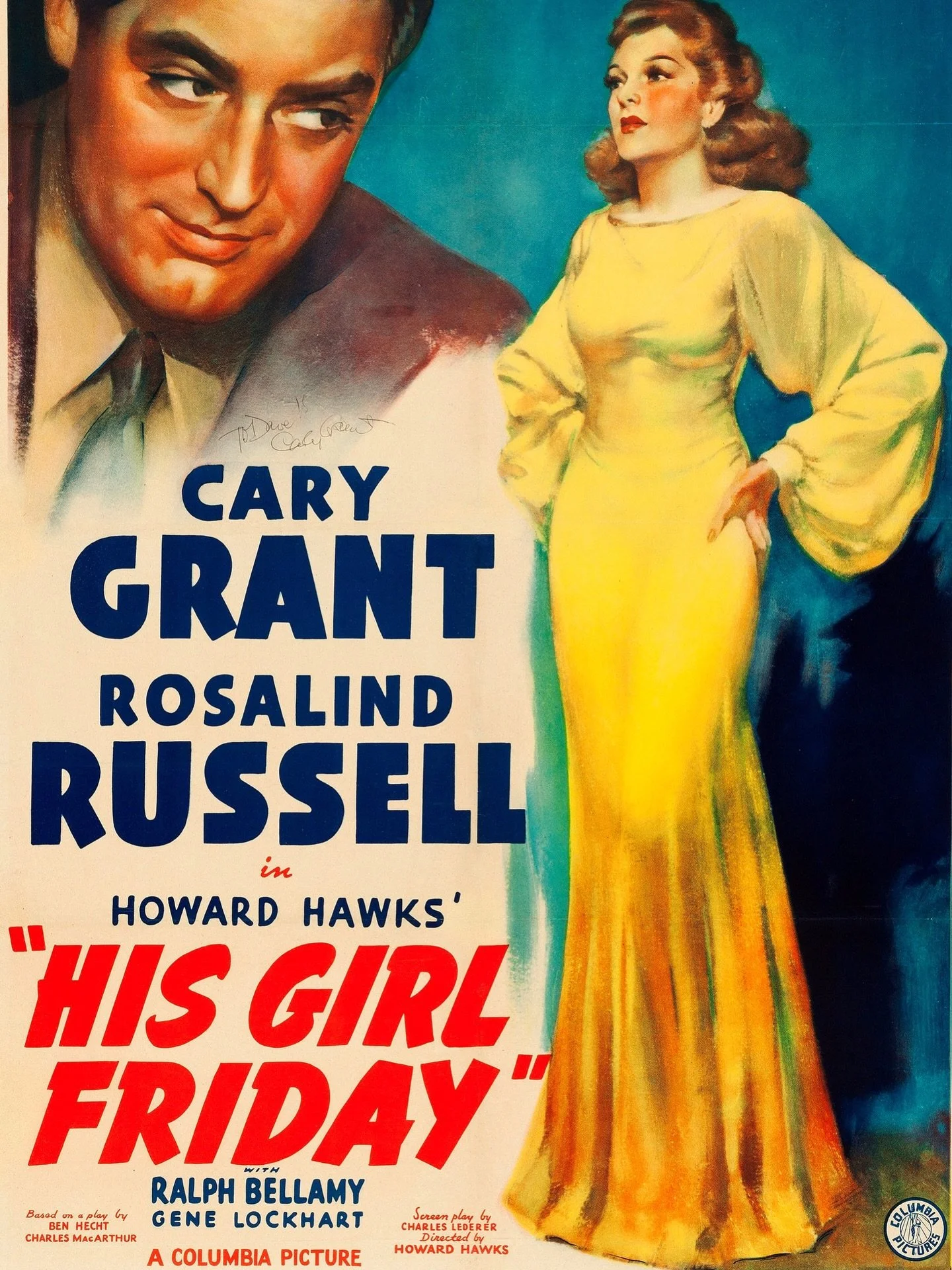 Congratulations @branmoe you have won two tickets to see His Girl Friday on Thursday April 30th 2026 at 6:45 pm.
Designing the movies presents the screening of His Girl Friday, the 1940s rom-com in a new crisp 4K presentation. Set in a bustling newsr