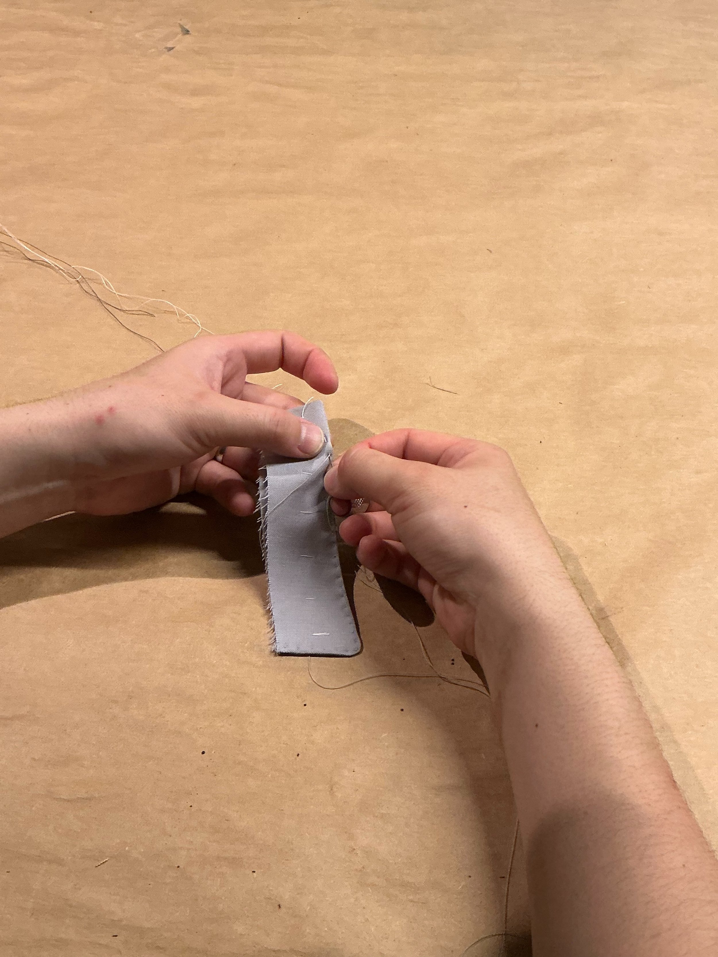 It&rsquo;s all in the details. Here we are hand prick stitching the edge of a welt pocket for a waistcoat. On a shaped corner like this, it helps command the edge so it keeps sharp over time, as well as showing a decorative stitch. These are the kind