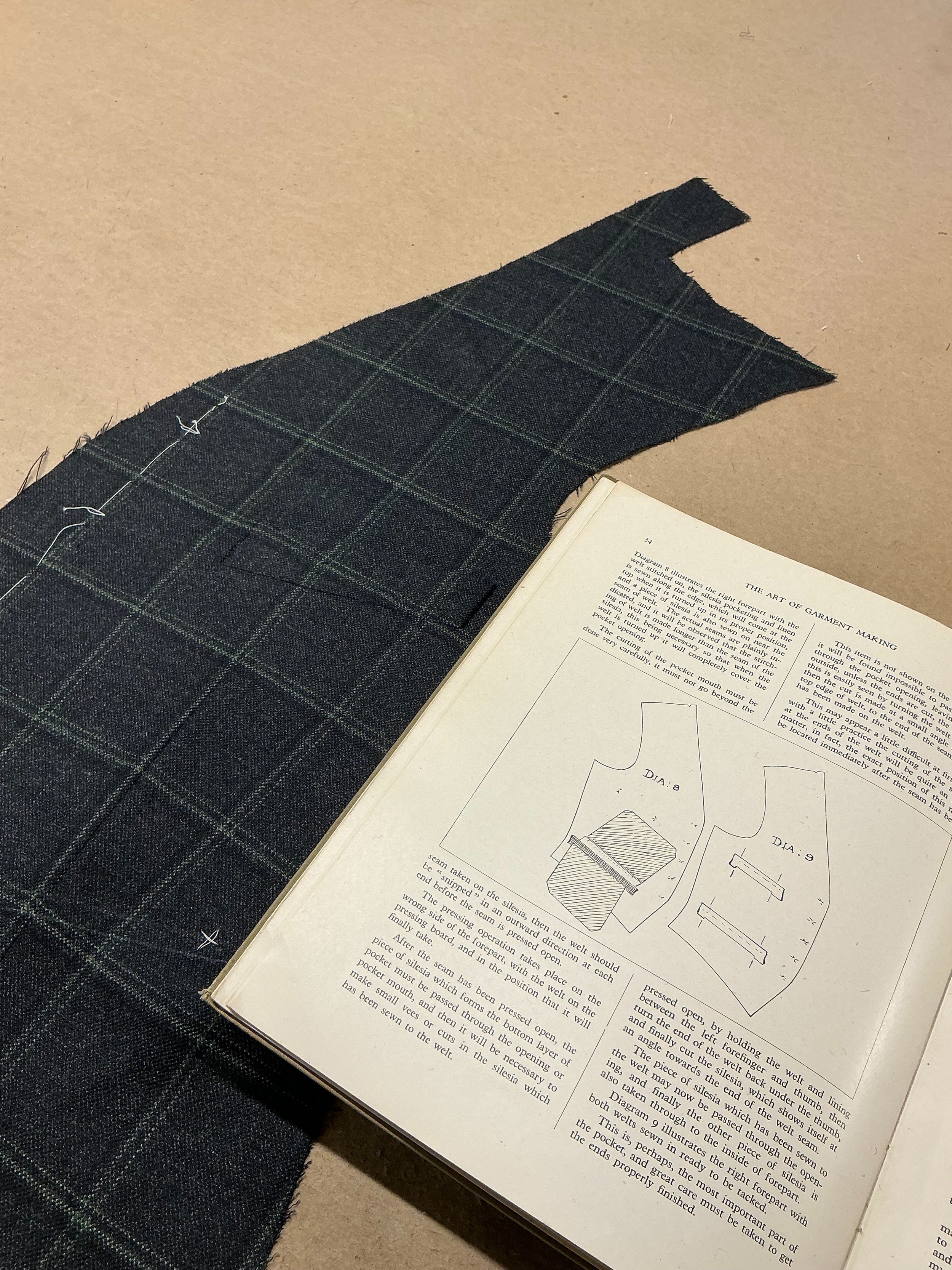 Craig is working on a special personal project, and it&rsquo;s a great opportunity to re-visit some basics. Trying out a very smooth method of building a welt pocket in a 1920s inspired waistcoat. There&rsquo;s always so many ways to construct each p