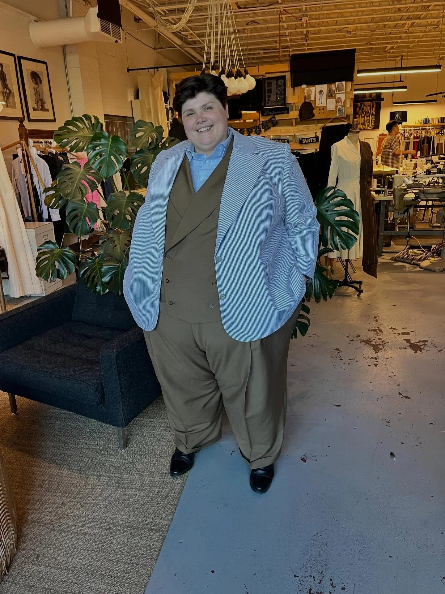 We had a great time collaborating with @dannerbananer89 on this seersucker blazer, mohair vest and trouser. Looking dapper for a late summer wedding.

#bespoke #bespokesuit #torontotailor #suit #customsuit