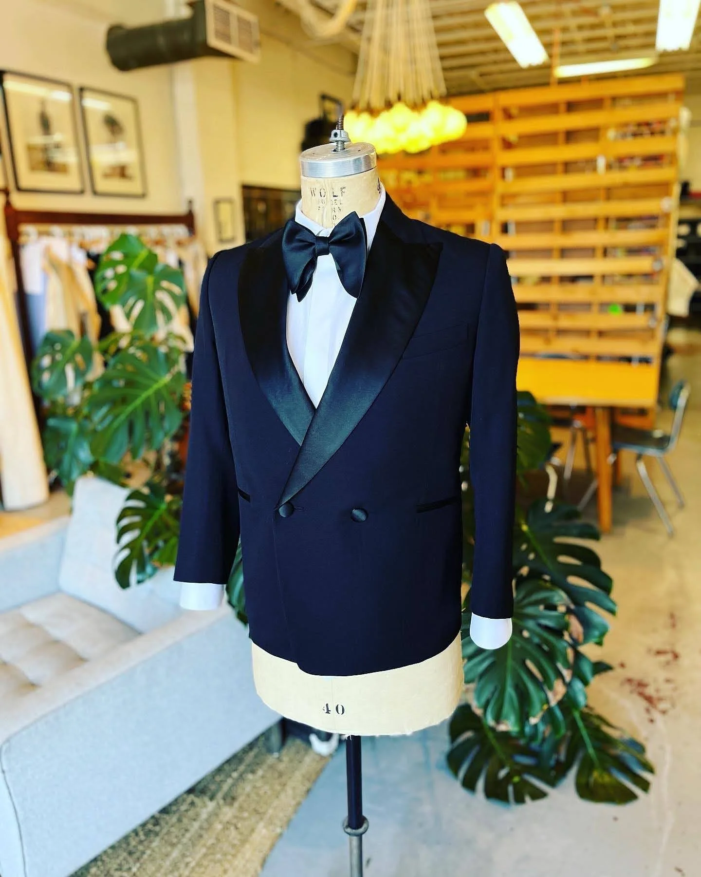 Bespoke Black-Tie Wedding Tuxedo made in the Philip Sparks Toronto Tailoring Studio