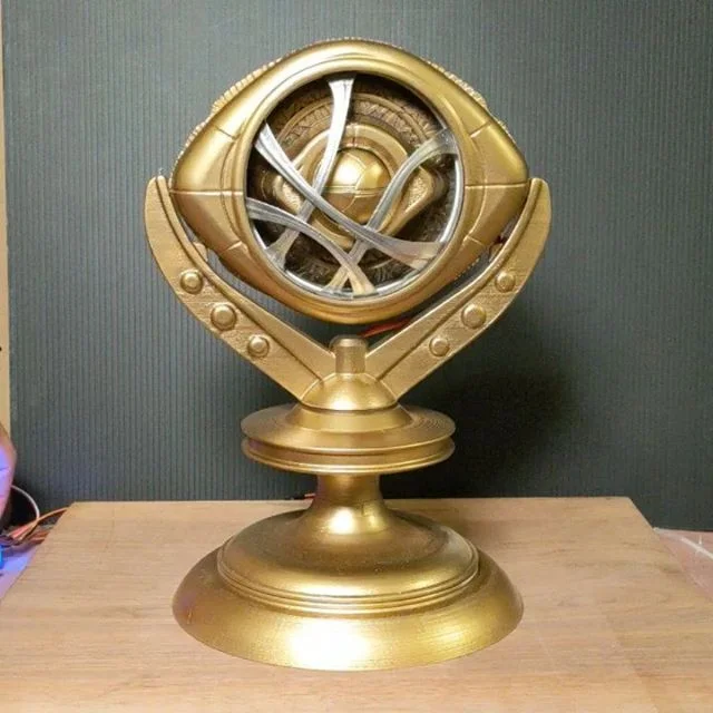 Our 3D printed Eye of Agamotto kit is live on @myminifactory! Link to 3D files available in our bio! 
This was designed in @autodesk #fusion360, printed with @matterhackers Pro Series PLA, and is powered with @adafruit electronics!

#cosplay #drstran