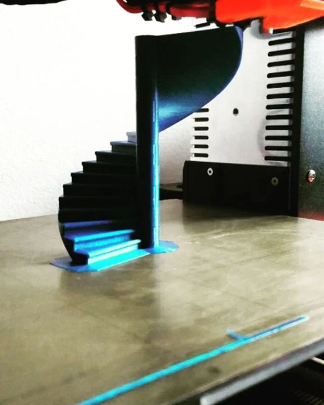 Supports? Sorry, I don't know the meaning of those.

This beautiful staircase is for the internals of a dice tower (can be found on Thingiverse by GrooveDachschund) and was printed with @proto_pasta High Five Blue, a color they made with @joeltelling
