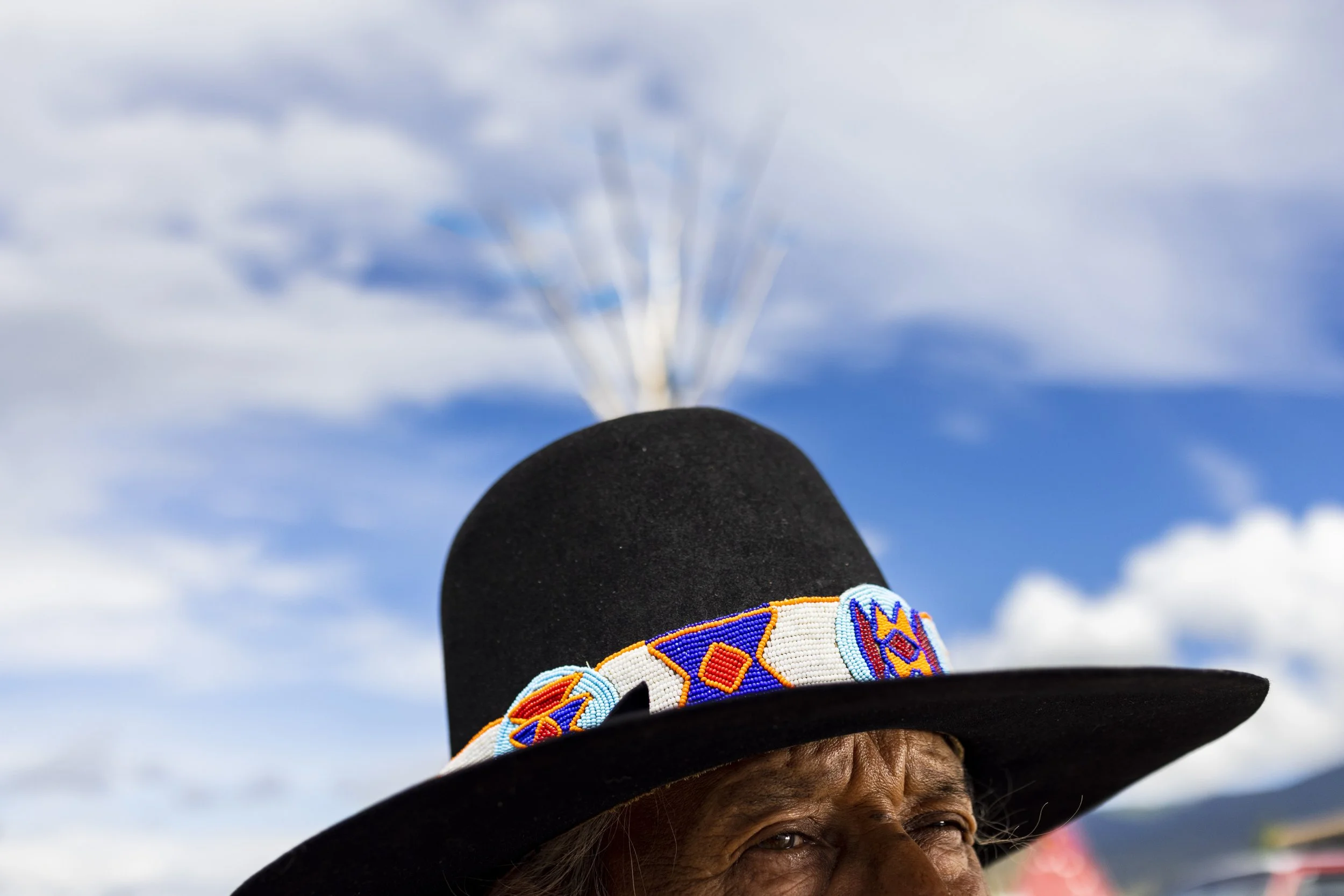   Bob Woodcock, 59, wore a hat that belonged to a late family member.  