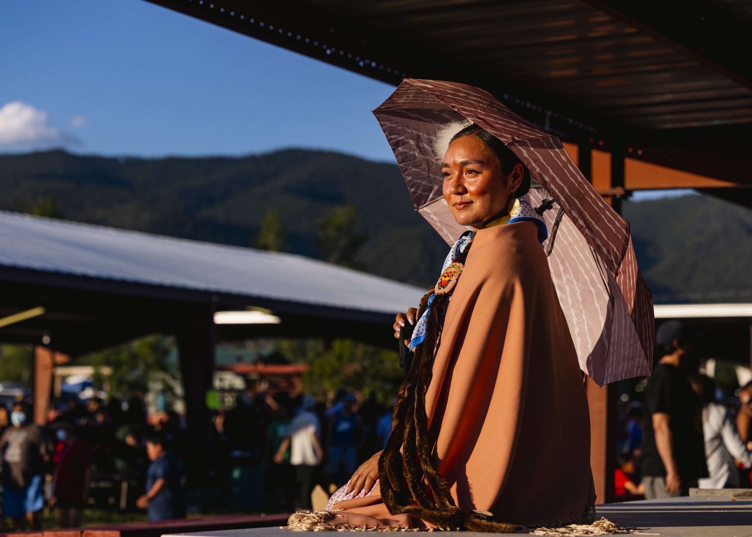   Siliye Pete said the love her family has poured into her regalia gives her comfort when she travels across the state to dance.  