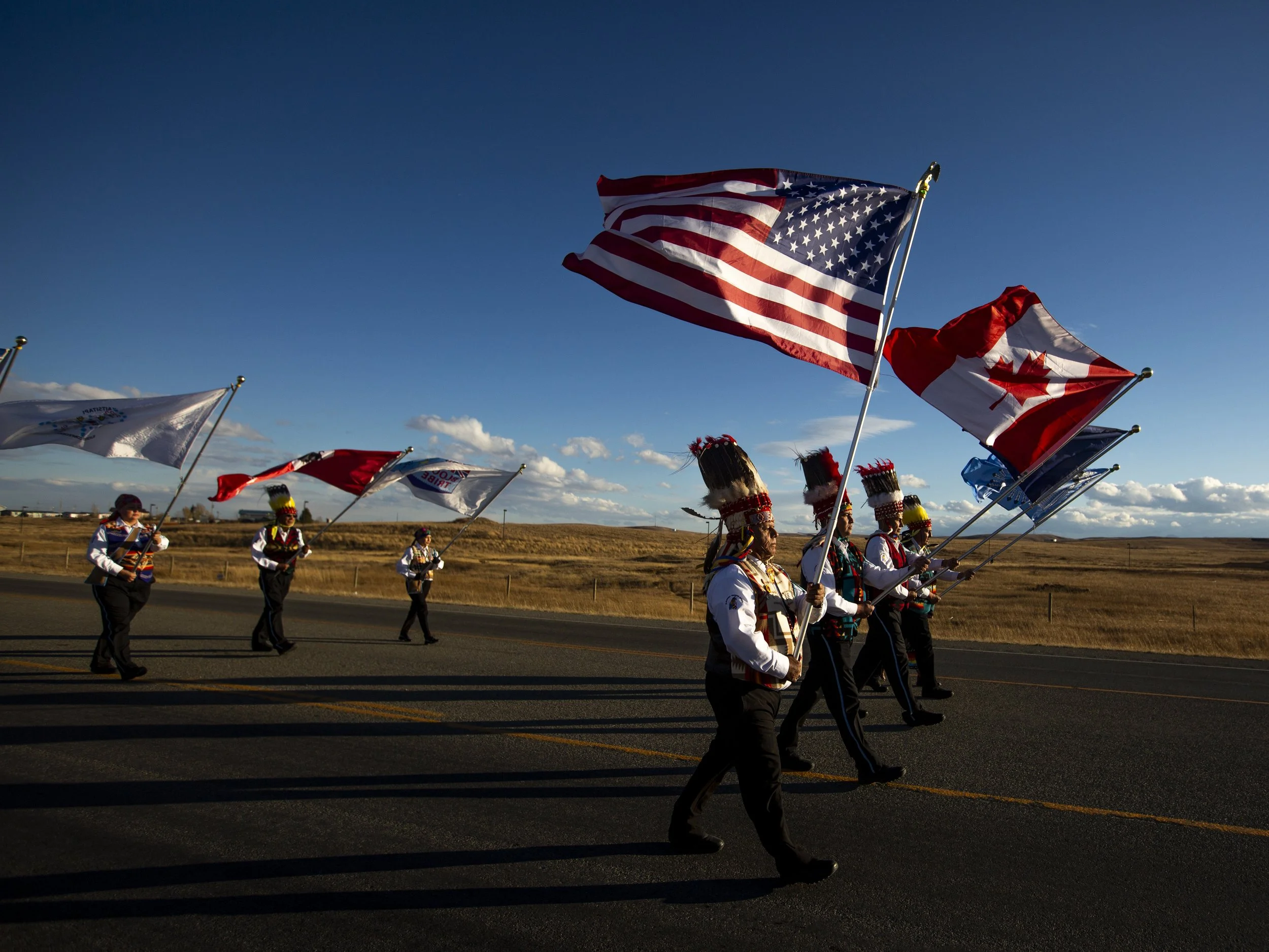  The Blackfeet Honor Guard was part of the procession as the chief’s body returned to Blackfeet Country.&nbsp; 