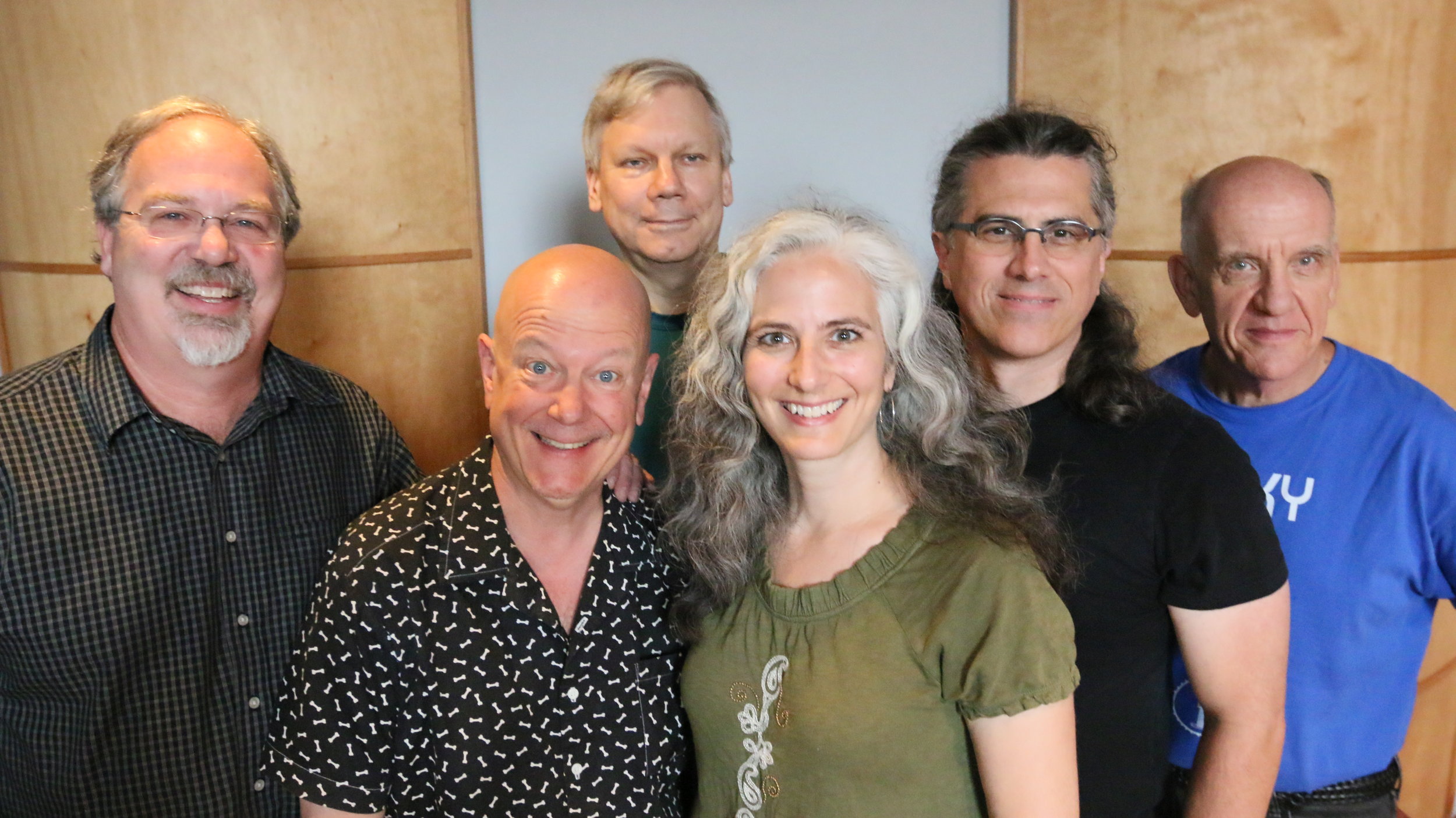 Recording session for "Good Hope", July 14, 2015. (L-R) Dave Schmalenberger, Gordon Johnson, Lee Blaske, Mary-Louise Knutson, DS, Kent Saunders.