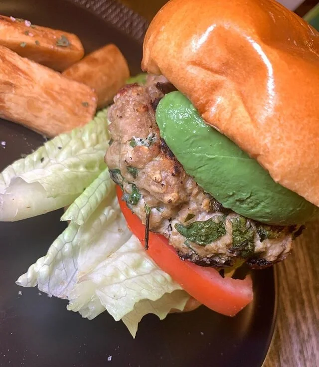TURKEY BURGER! One of the many great recipes in #TheFightersKitchen. NOT JUST FOR FIGHTERS! Enjoy delicious and simple meals with easy to find ingredients. #turkeyburger #burgernight #foodporn #whoshungry #burger