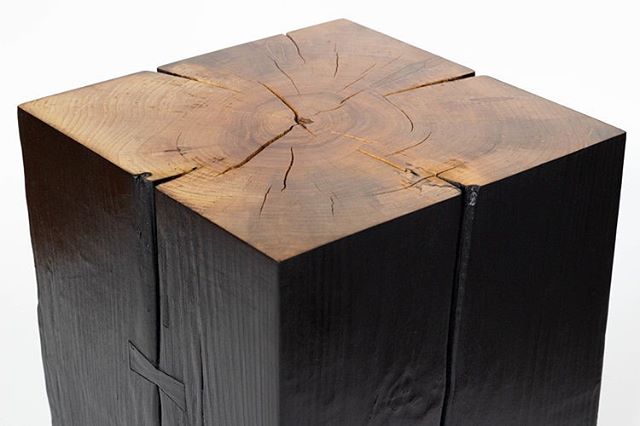 Our Chunk Stumps have a raw maple end and a charred/blackened one so that you can switch up the look of this stool to whatever fits your mood. 🌙 #adorstudios