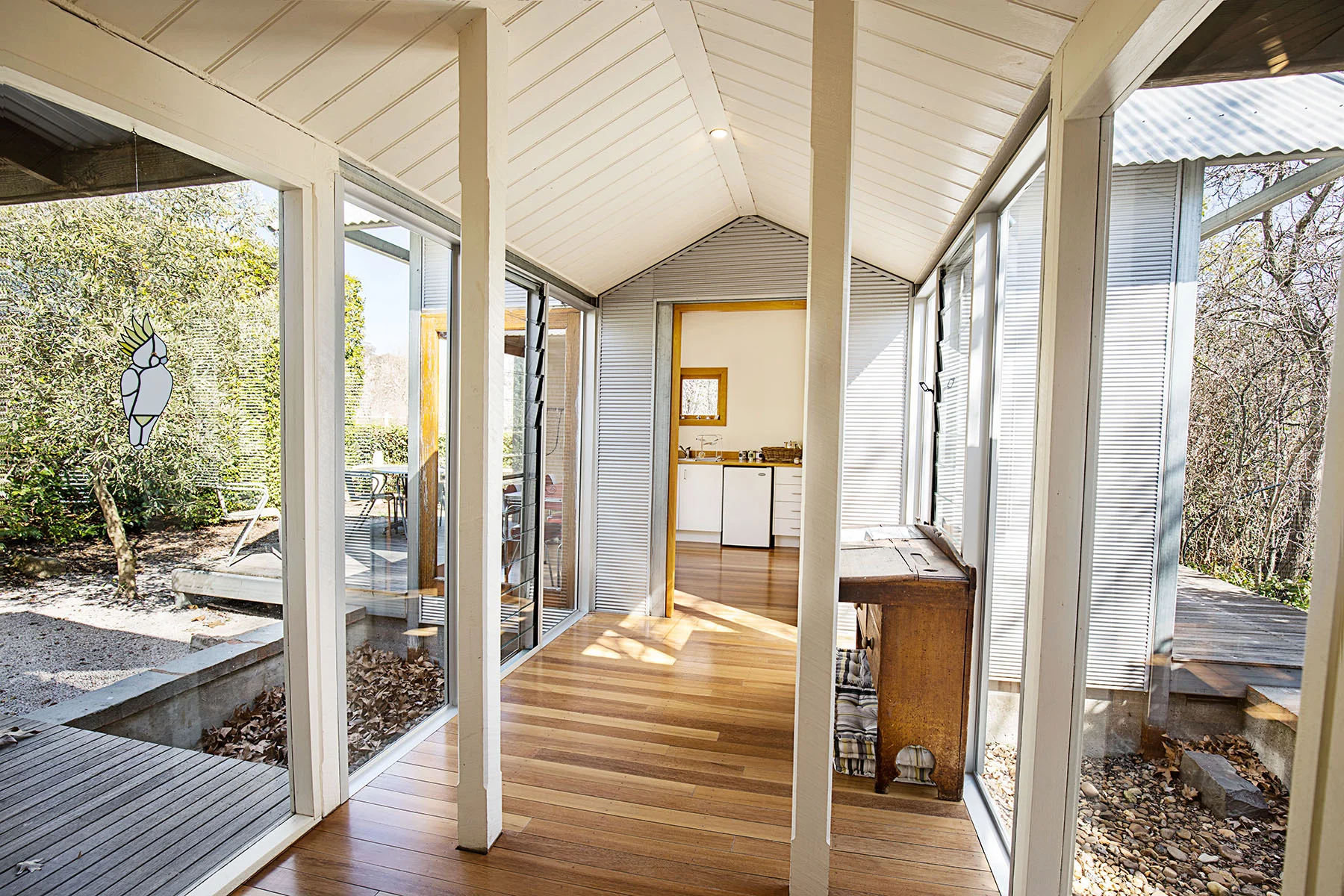  modern extension on the cottage with kitchen and bathroom  