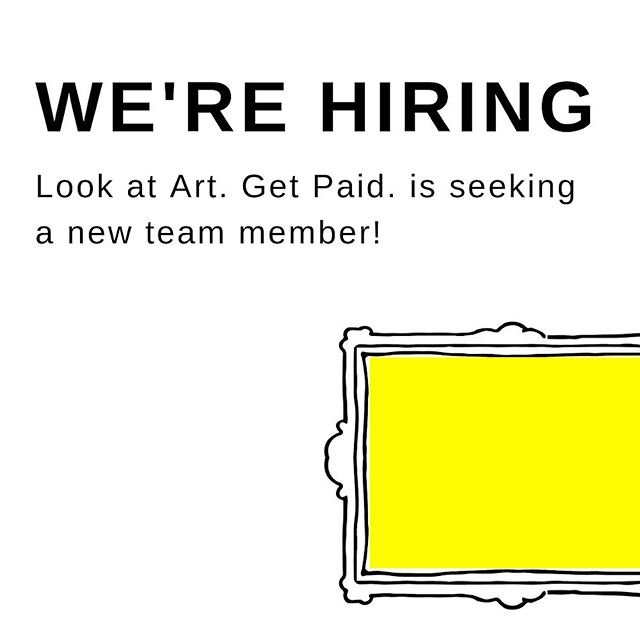 💥WE'RE HIRING💥
We&rsquo;re partnering with the Massachusetts Cultural Council to launch Look at Art. Get Paid. across 3 art museums in MA over the next 2 years. We&rsquo;re putting out feelers for a new team member based in the Boston area who exce