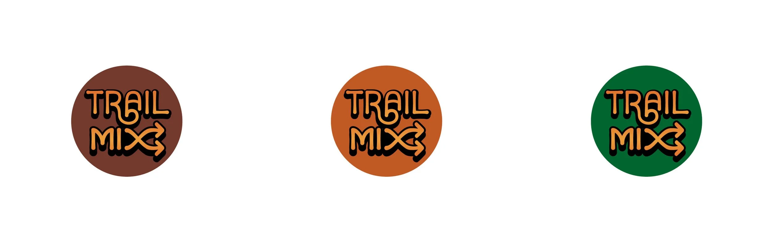  It’s show time! Say hello to Trail Mix, a groovy cover band with retro vibes based in Northern Virginia.  I had a lot of fun designing the logo, even though it came with some very specific requirements: the color palette had to be earthy and it had 
