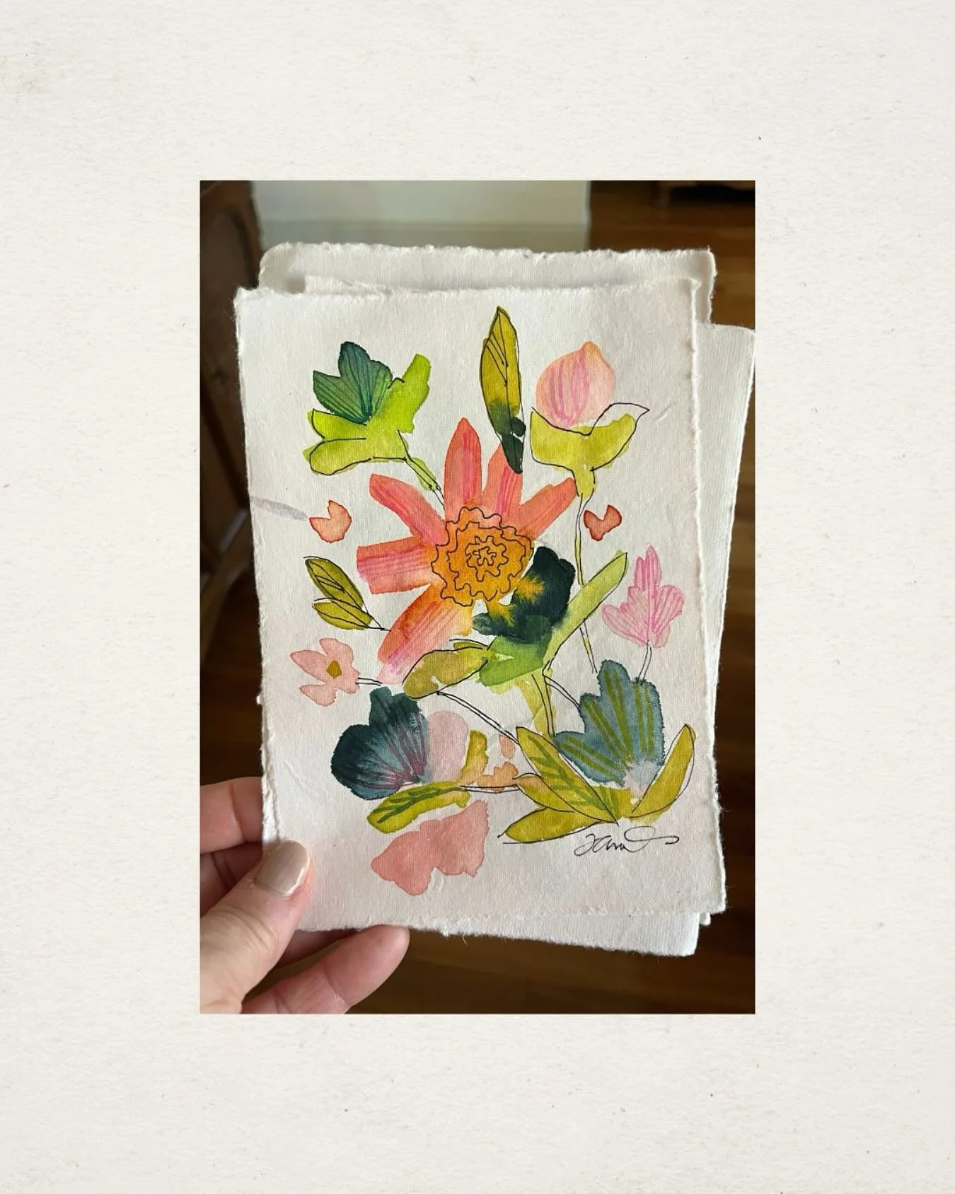 My garden feels a little behind this year but my flowers are finally starting to bloom 💛. That&rsquo;s what inspires these sweet little watercolors. 

Flowers and gardening are so meditative and rewarding&hellip;now if my allergies and heat aversion
