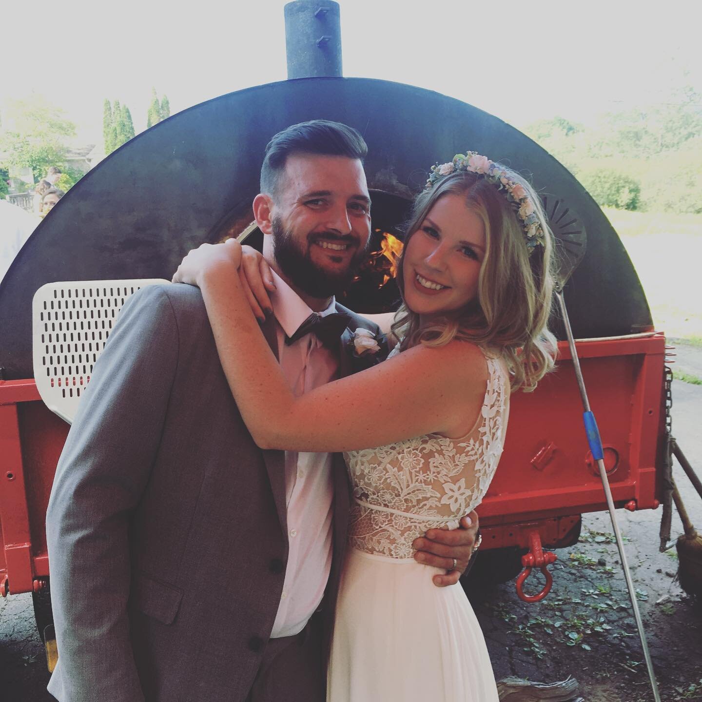 Another happy Hudson Valley couple ! Sourdough wood fired pizza is a fine way to kick off the married life