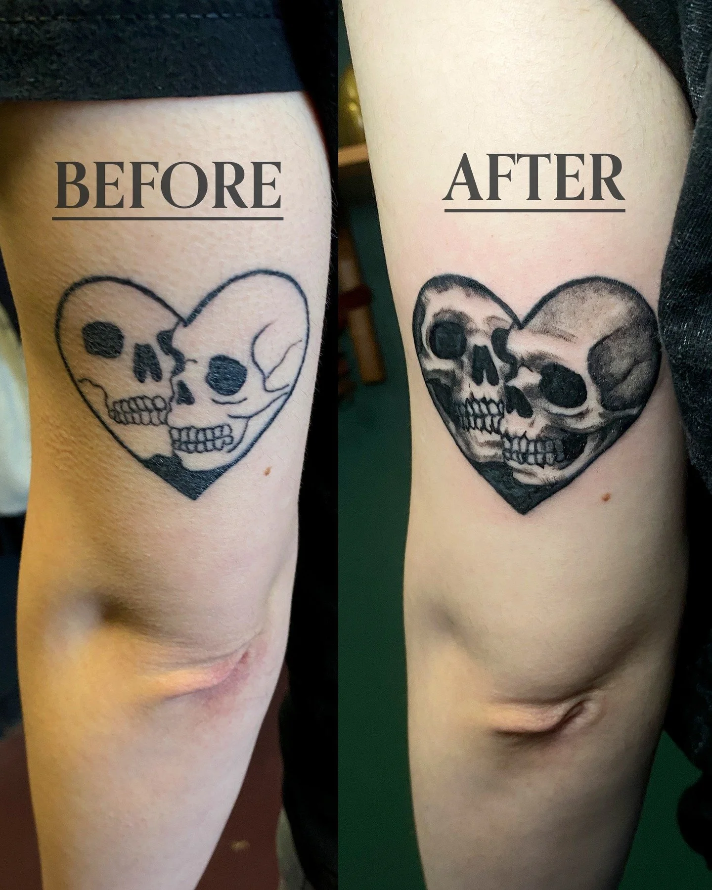 My client came to me with a tattoo they weren't thrilled with. It always stinks when that happens; however, I was happy to help them adjust the tattoo! It's always a joy when you can turn a regret into something a client is happy with!

If you're wan