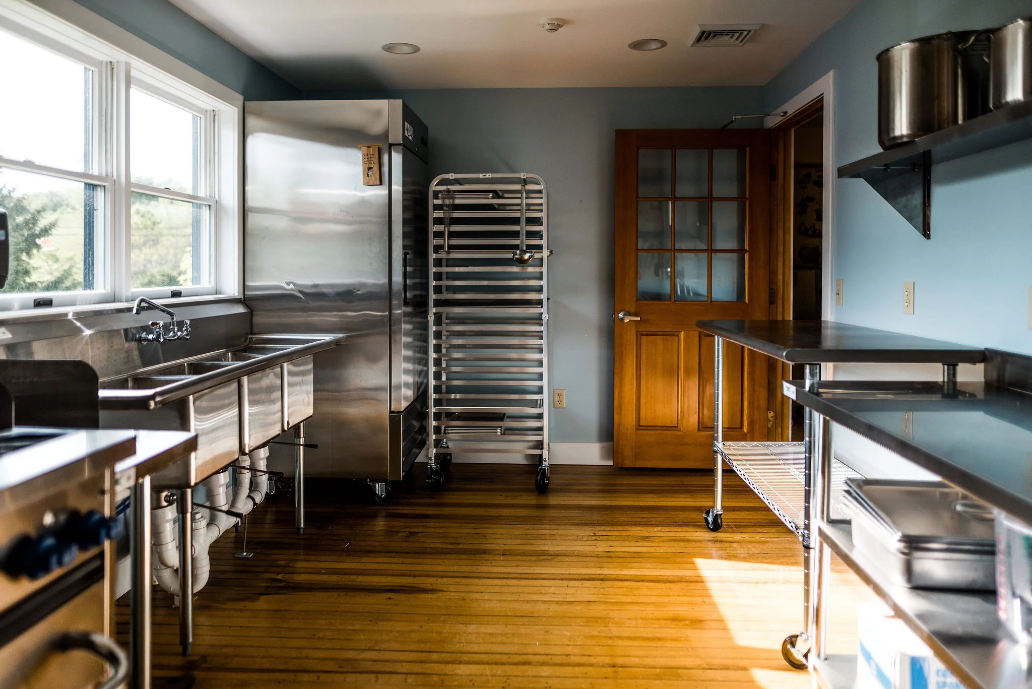 a community kitchen available for producers to process the bounty of the season
