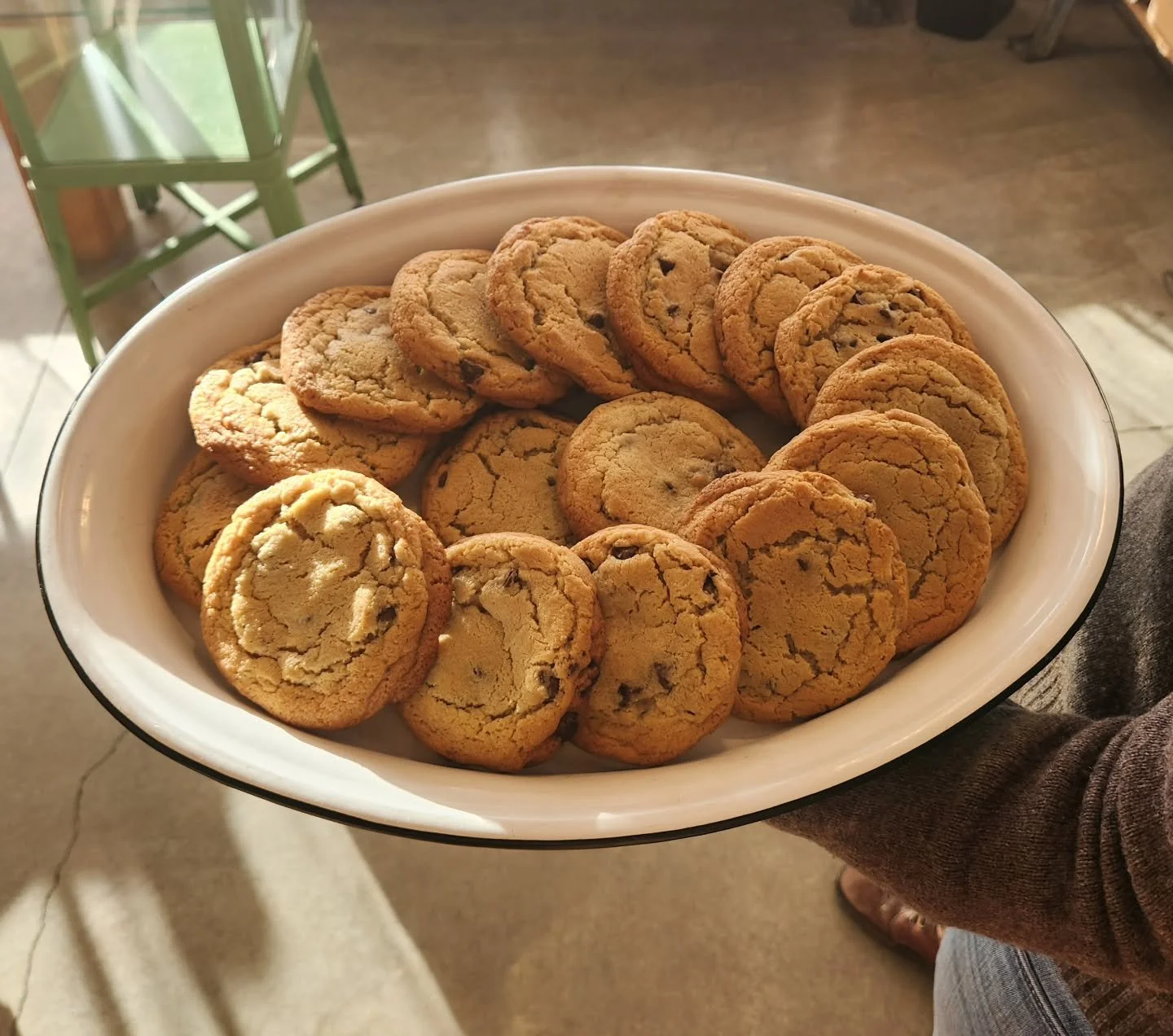 House-made Tahini Chocolate Chip Cookies 😌