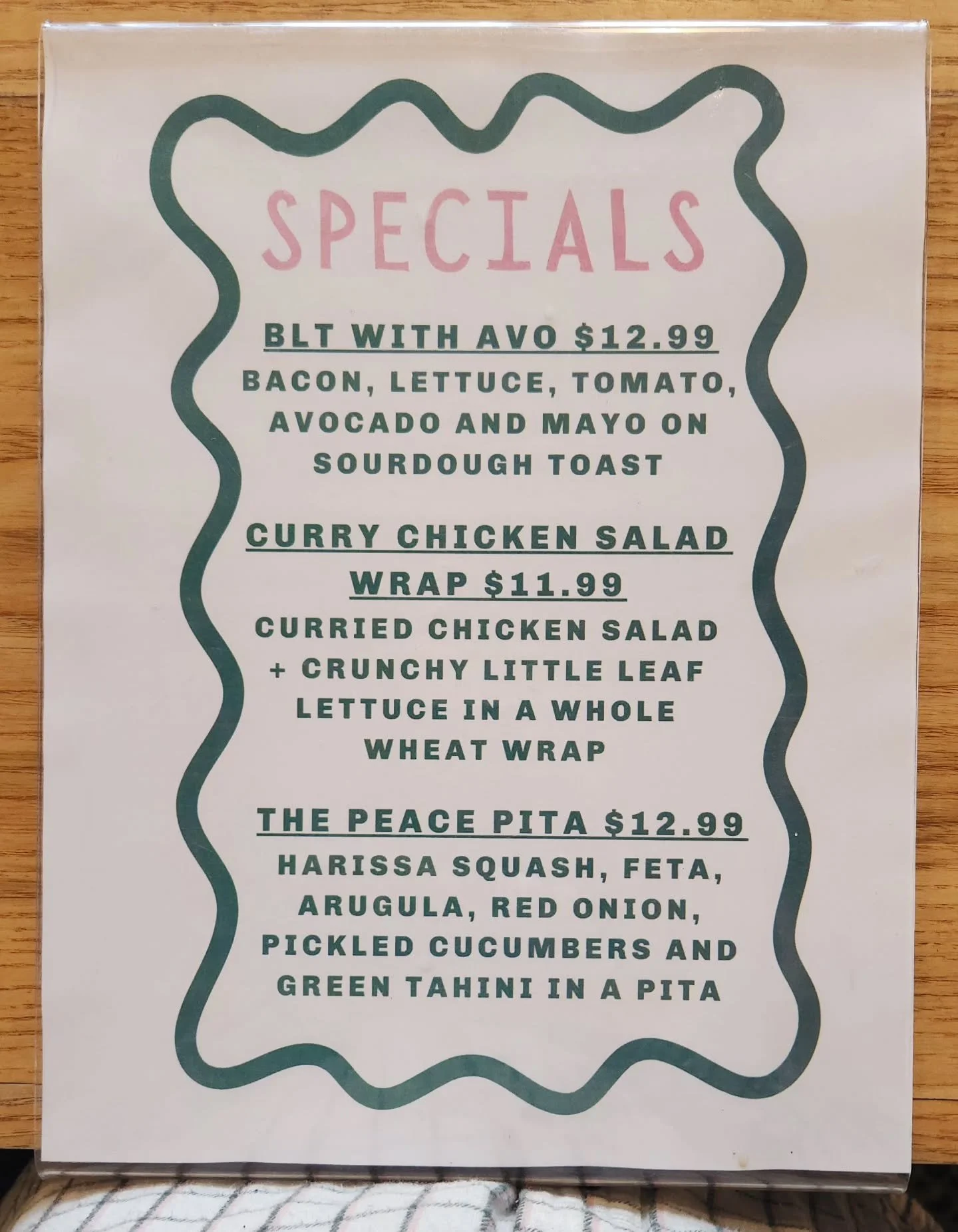 Today's Specials - bringing back a couple of crowd favorites while we wait on turkey and ham to arrive! Unfortunately that means the Smoked Ham Sammy and the Turkey Panini are off the menu for today, unless you'd like to sub bacon 👀 which you should