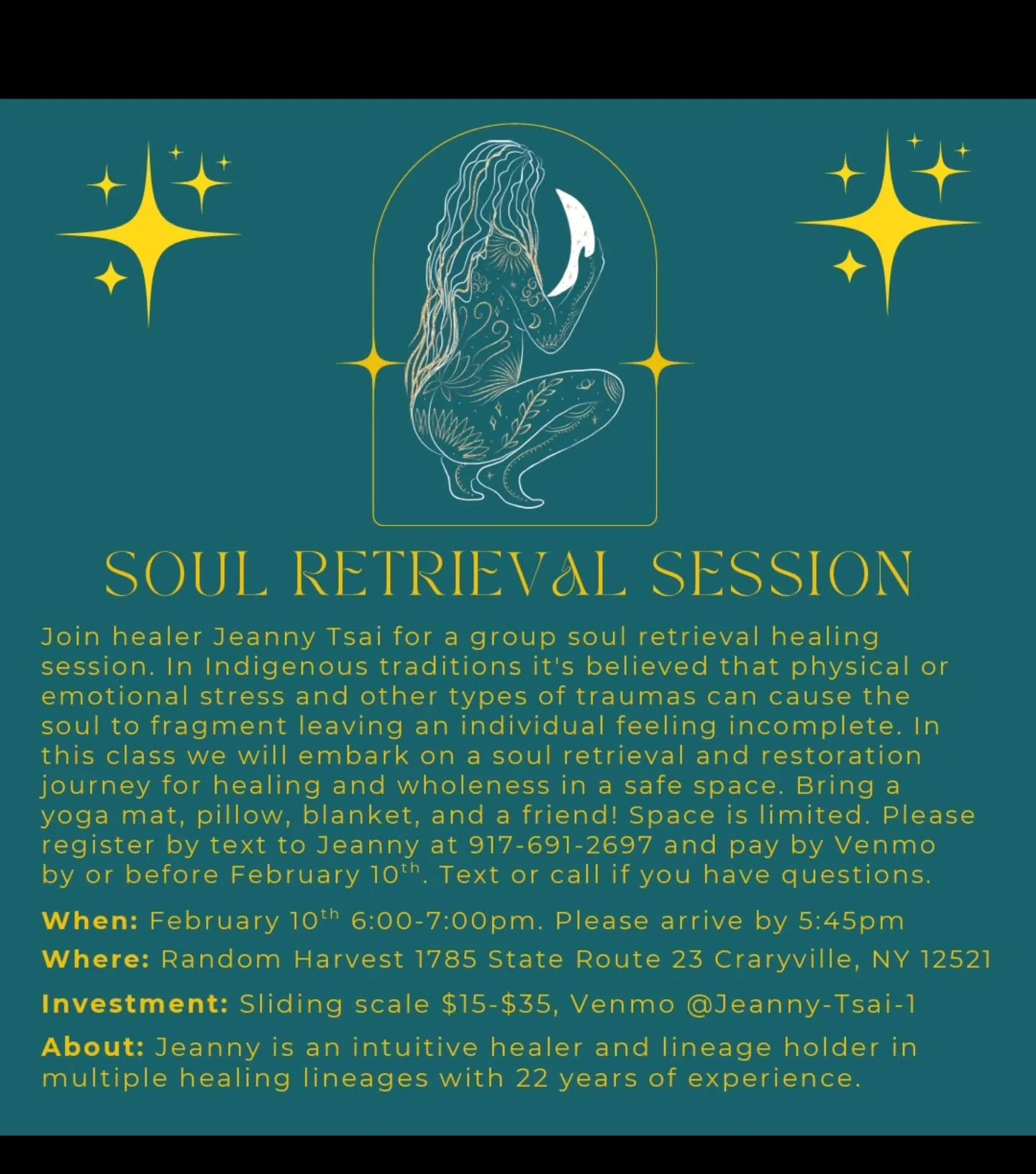 Have you made it to one of @jeannytsaiphotography 's Soul Retrieval Sessions at Random Harvest yet? There's another one coming up next week on the 10th! RSVP to Jeanny.