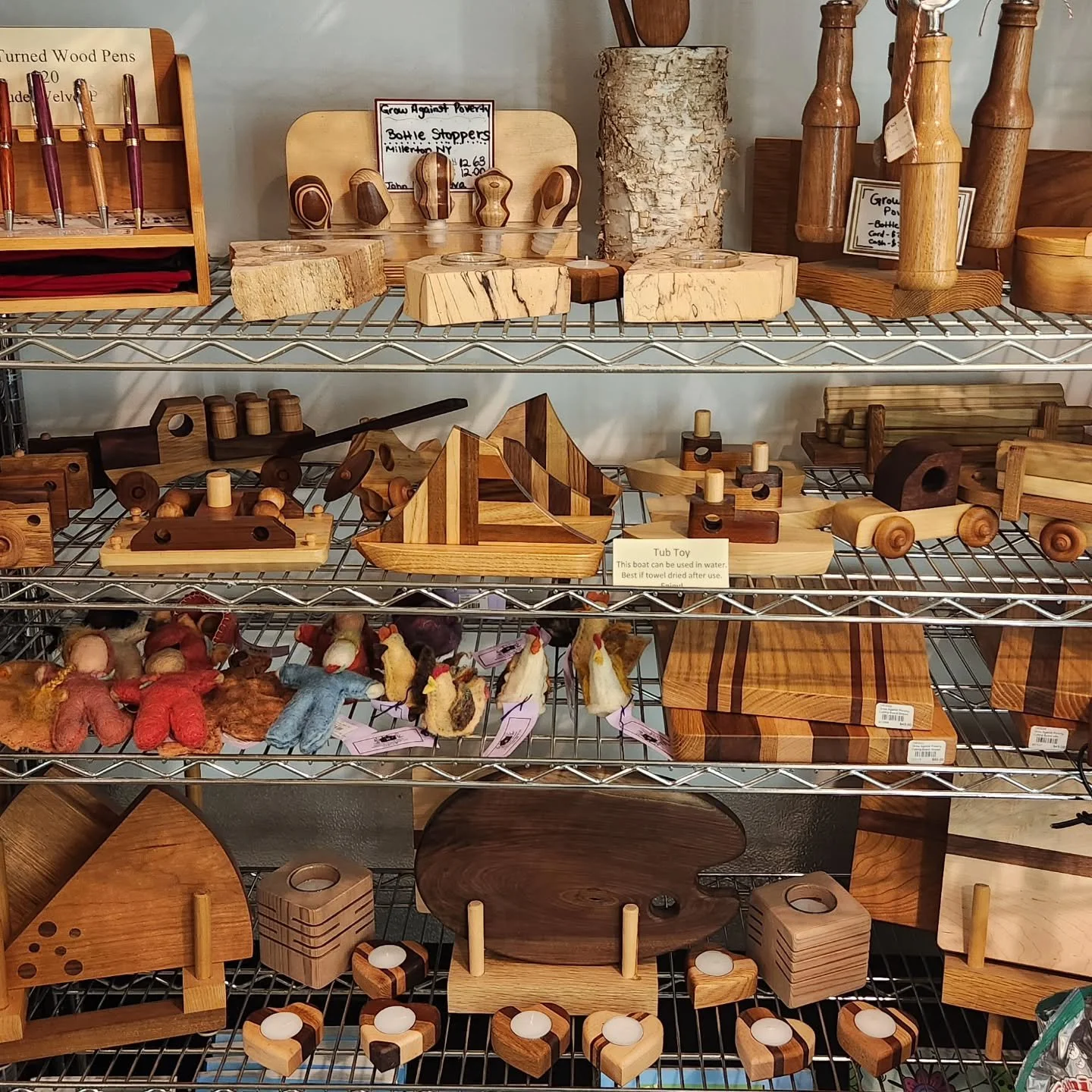 We've got a beautiful @woodcrafts4acause restock back in the Gifts and Crafts section!