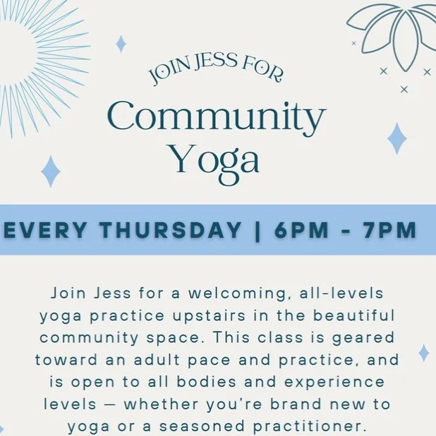 Thursday Yoga is back! Join Jess for an all-levels practice upstairs in our community space tomorrow, Thursday May 21. By donation. For all bodies and experience levels. 

#hillsdaleny #yoga