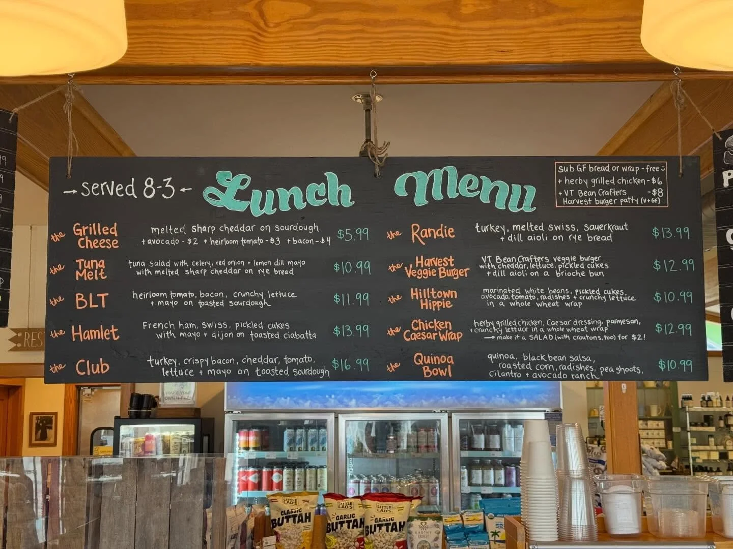 Friends! Our new menu starts today, and we are so excited to share it with you!

Drop in for a yummy breakfast (croissants, burritos, breakfast sandwiches) or a nourishing lunch (soups, salads, grilled sandwiches). Open everyday day from 8-7 - includ