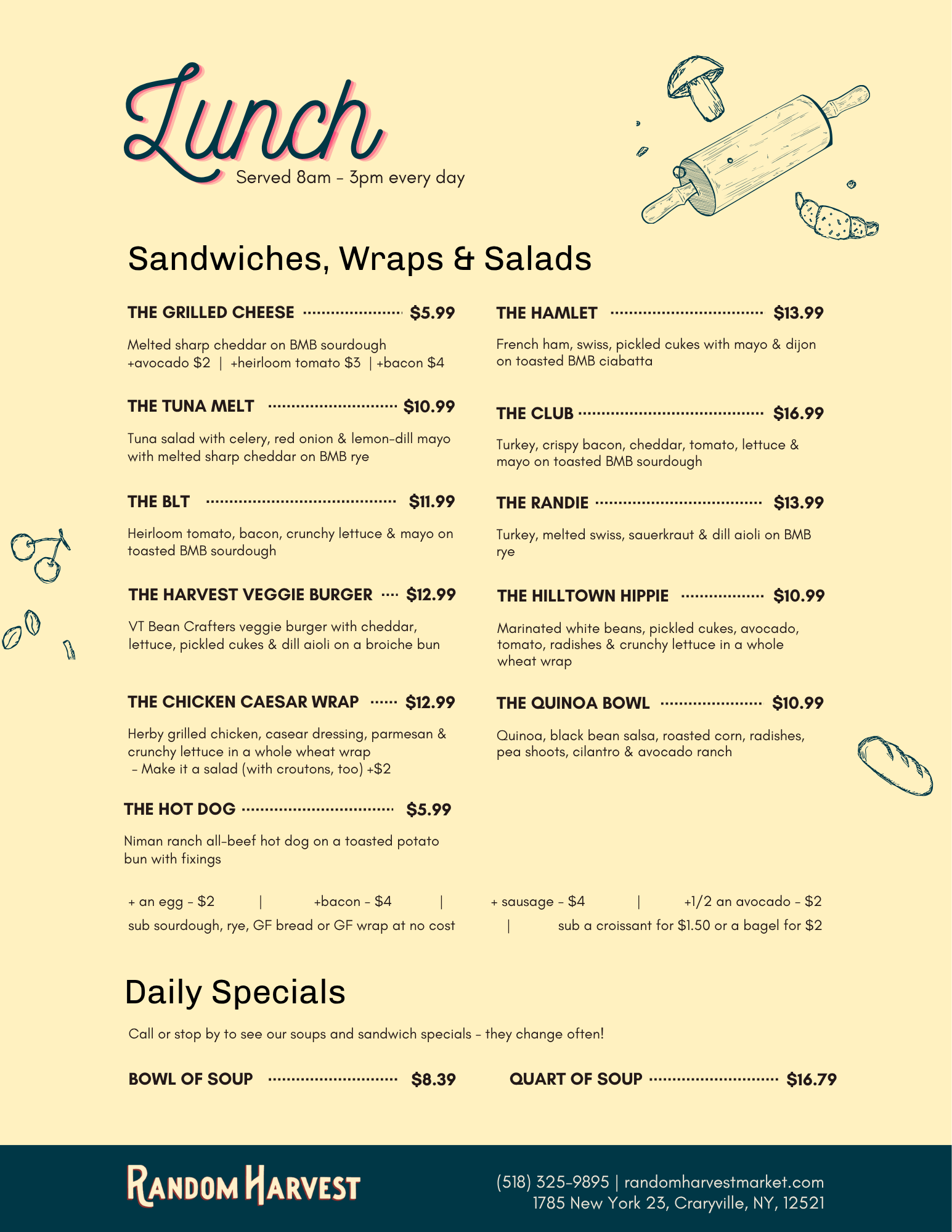 MENU — Random Harvest