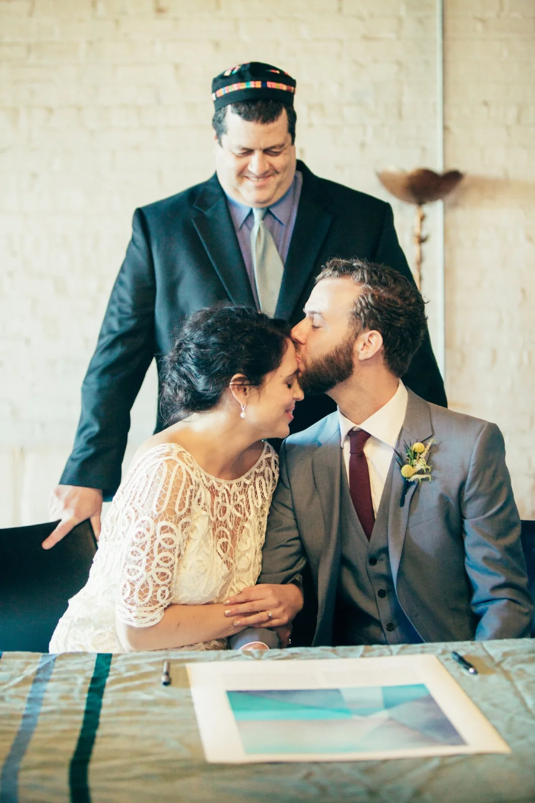 Rachel and John's Ketubah signing ceremony, Chicago, IL 2016.