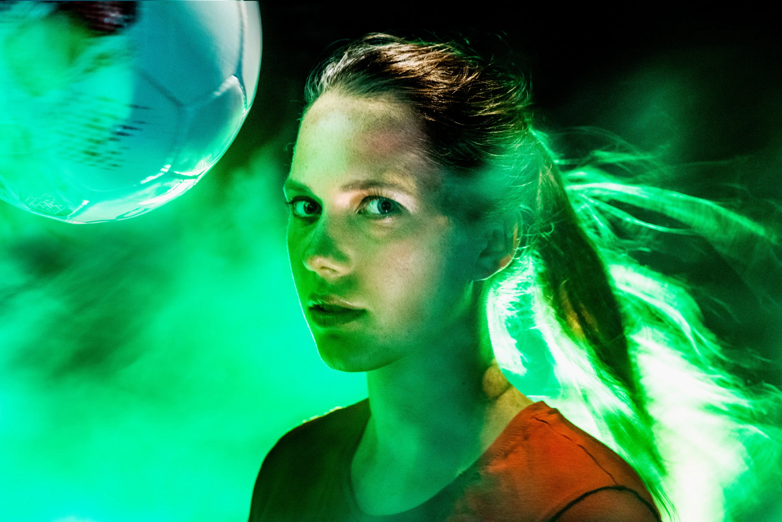 Brenna Harding in The Wolves by Sarah DeLappe. Copyright John Marmaras 2018.