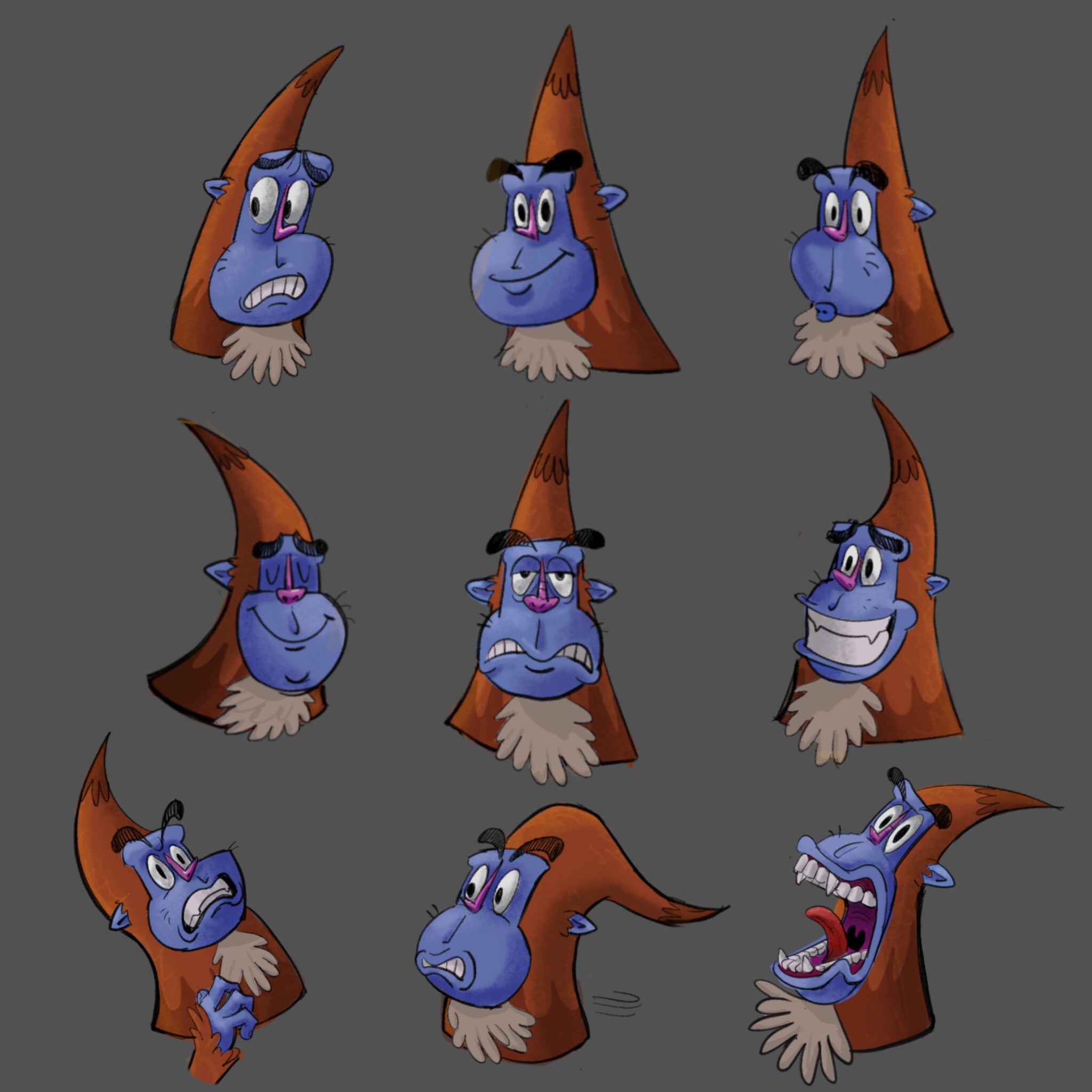 Sasquatch Character expressions.