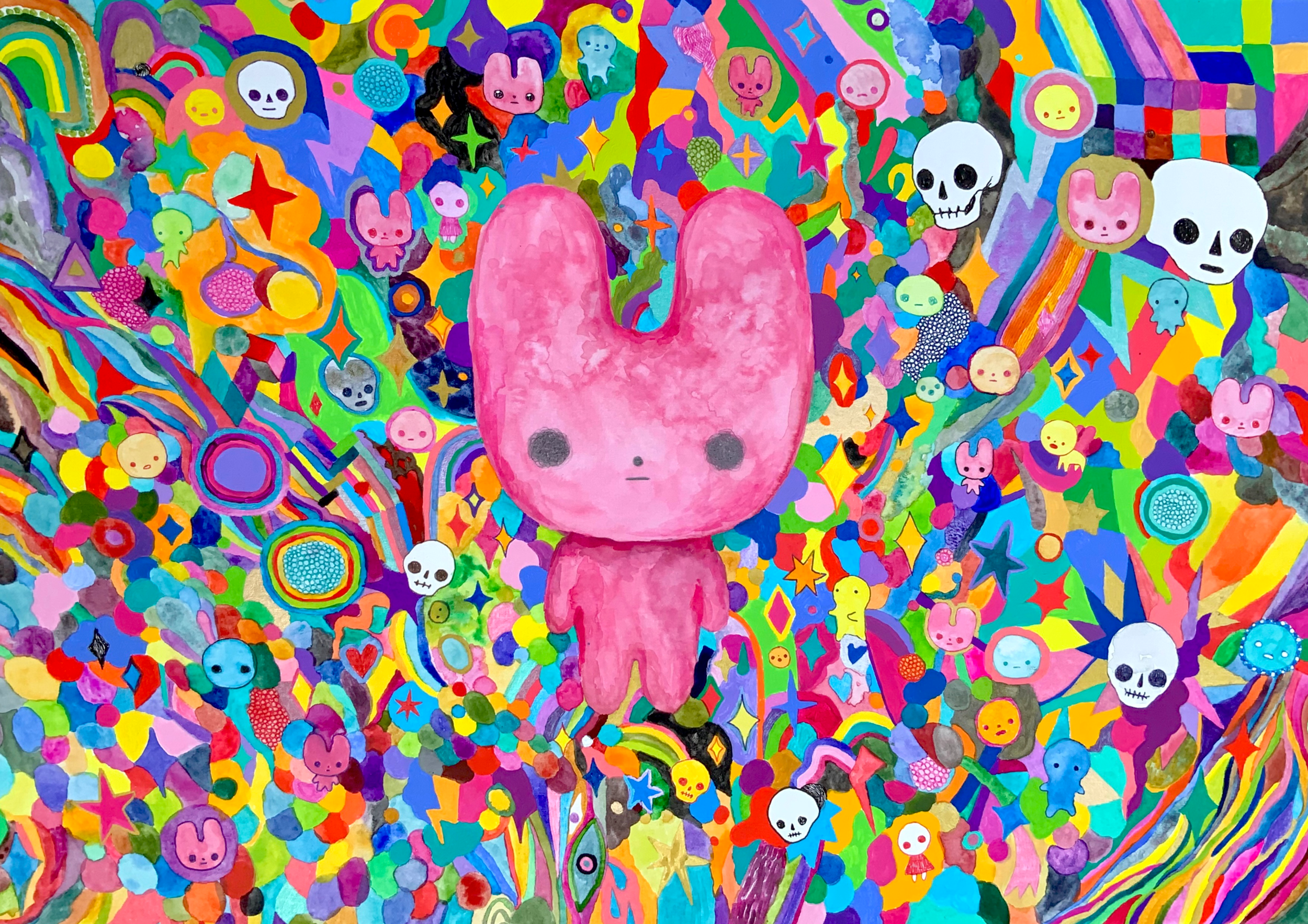 Ink's Art Club_2023_March_The_Pink_Bunny_And_The_Skulls.png
