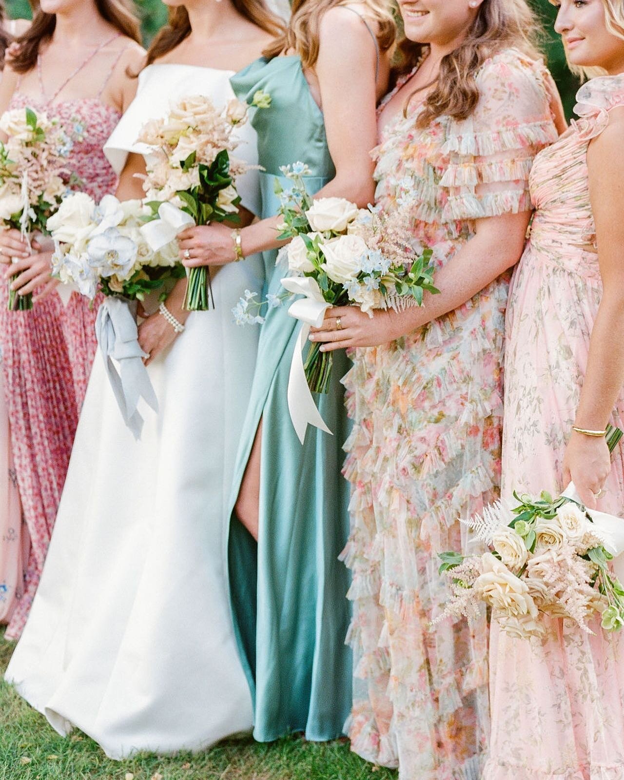 After a little break from Instagram for my own wedding it&rsquo;s nice to be back! 

We love seeing the bridesmaids in their own style, it creates such a fun vibe on the day, a beautiful mixture of pattern, colour and texture here alongside our bride