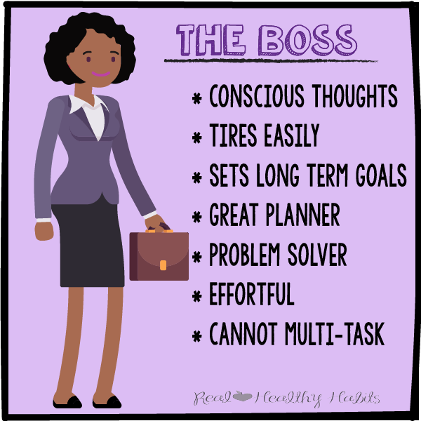 This article will change how you think about weight loss forever | The Boss part of the brain is in charge of conscious thoughts and goal setting, but cannot multi-task. | Want to know how to lose weight without dieting?--Retrain your Brain to Lose Weight | www.realhealthyhabits.com