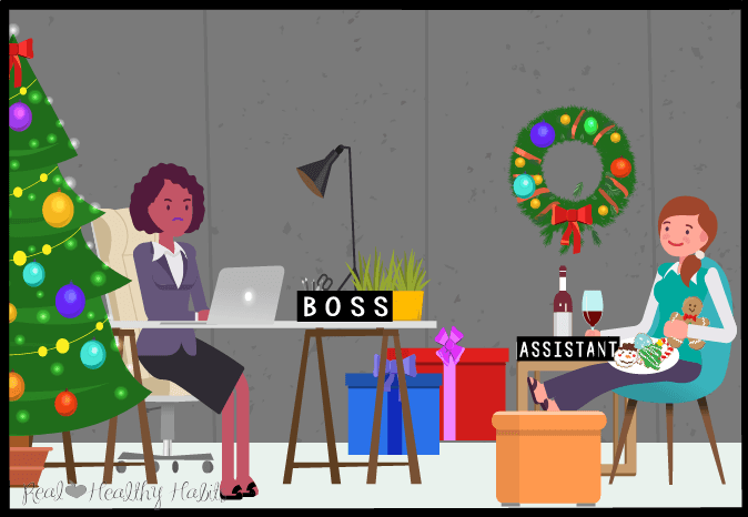 The sub-conscious (Assistant) part of your brain will want to party at the holidays while your Boss Brain is busy. You can avoid gaining weight at the holidays by crafting a holiday strategy. Check out these three super helpful tips! | Enjoy Your Holidays and Avoid Holiday Weight Gain Regret | www.realhealthyhabits.com